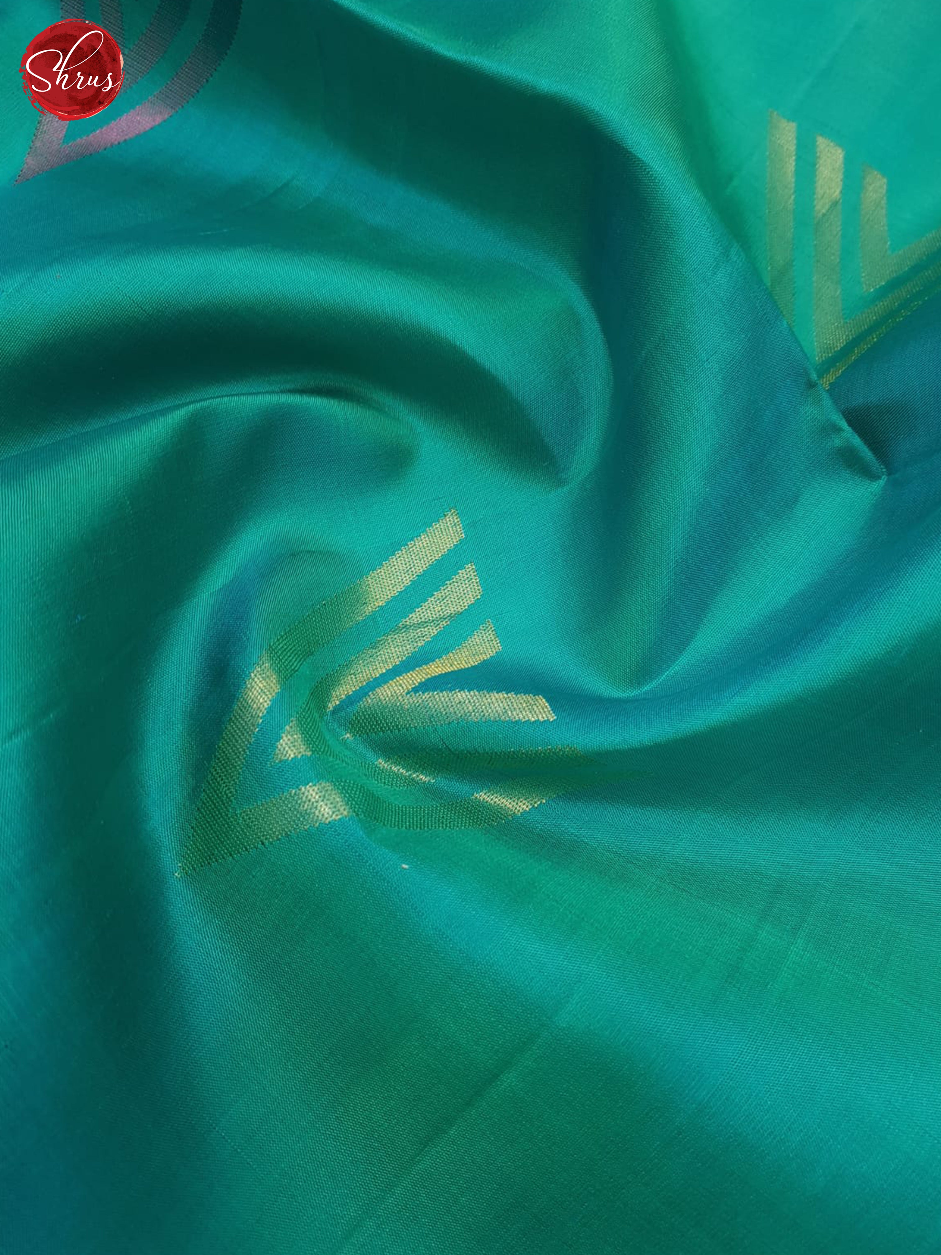 Teal Blue And Lavender- Soft Silk Saree - Shop on ShrusEternity.com