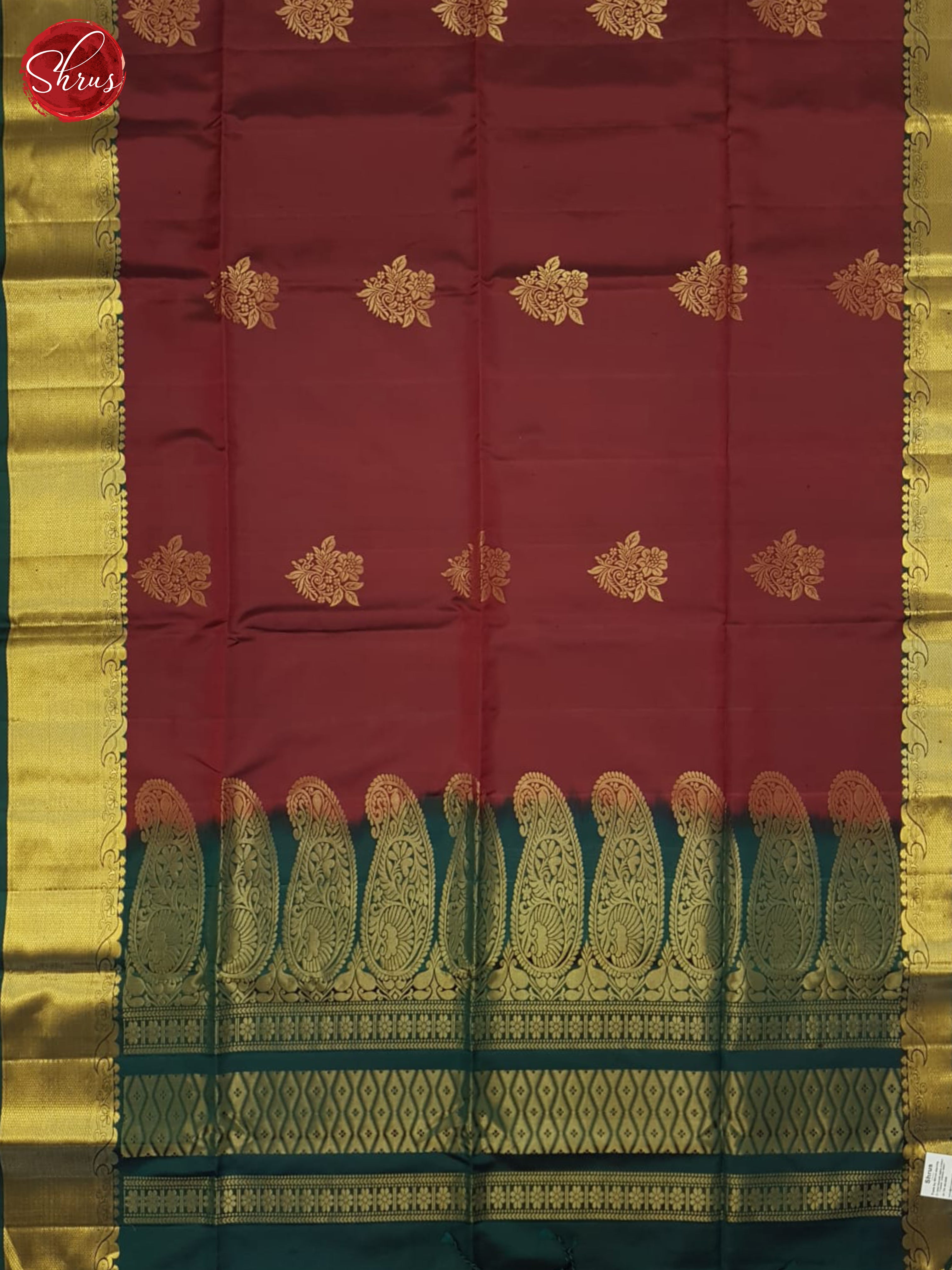 Brown And Green- Soft Silk Saree - Shop on ShrusEternity.com