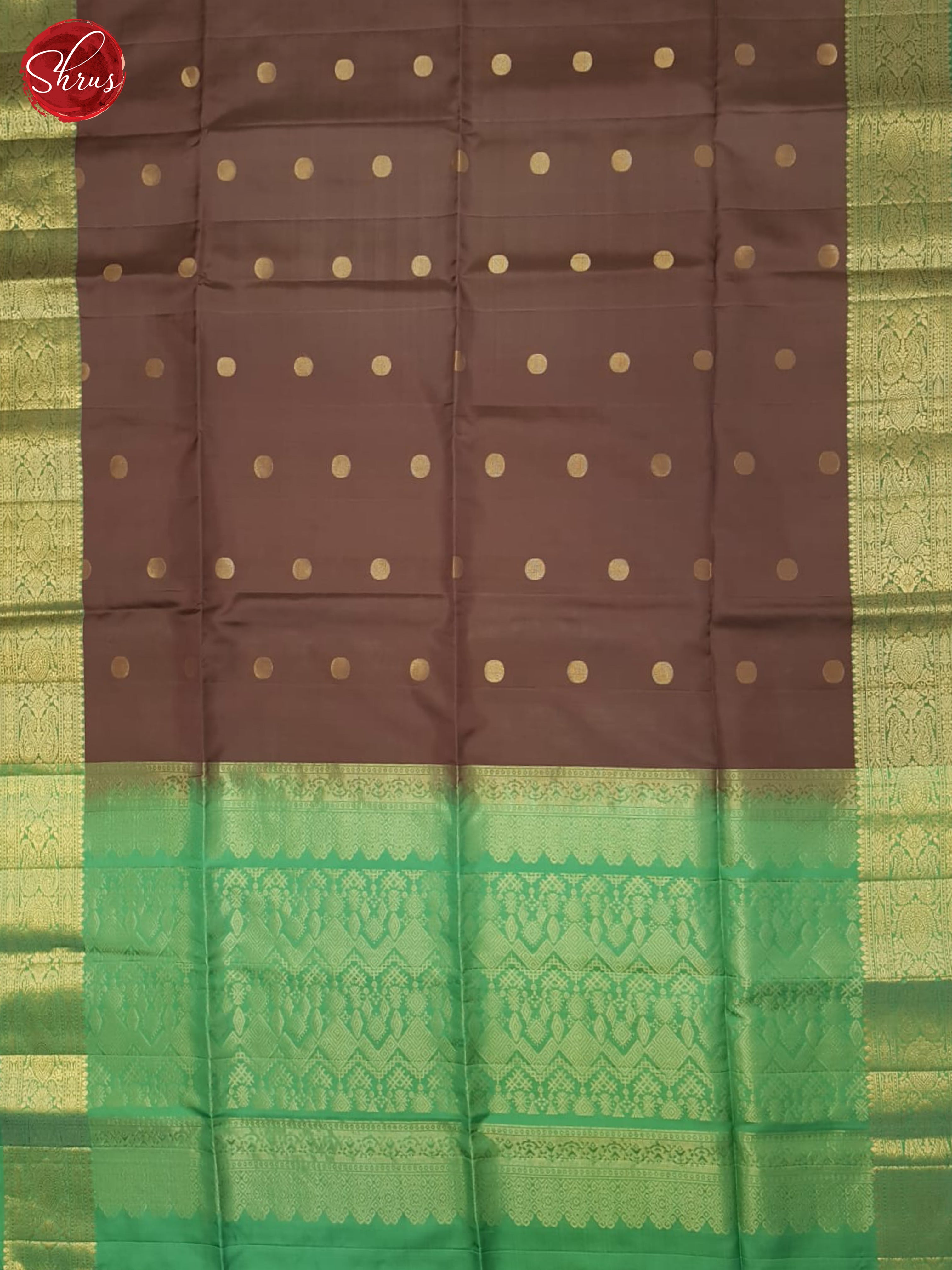 Brown And Green-Soft Silk saree-3