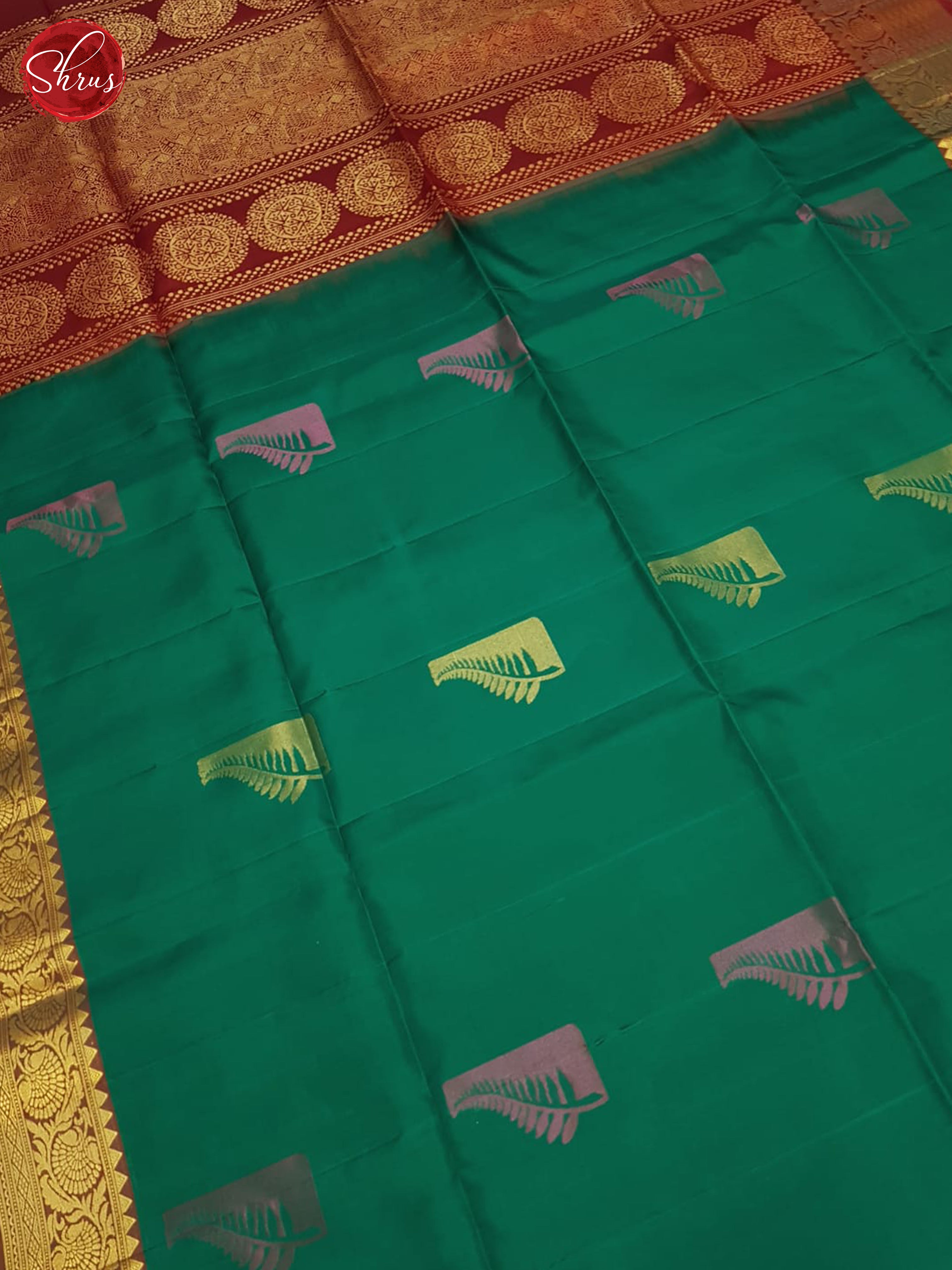 Green And Maroon- Soft Silk saree-3
