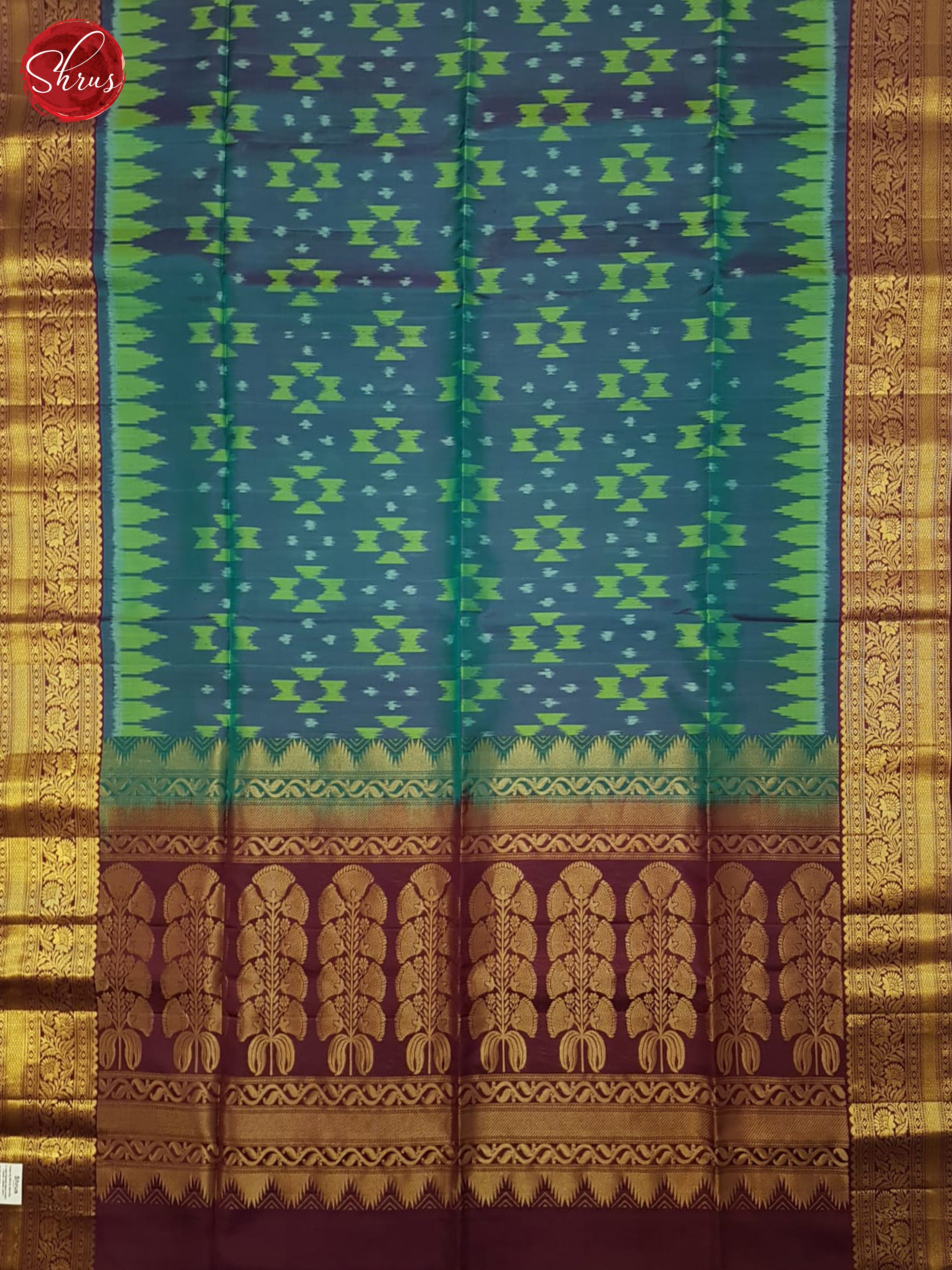 Blue & Maroon - Soft Silk Saree - Shop on ShrusEternity.com