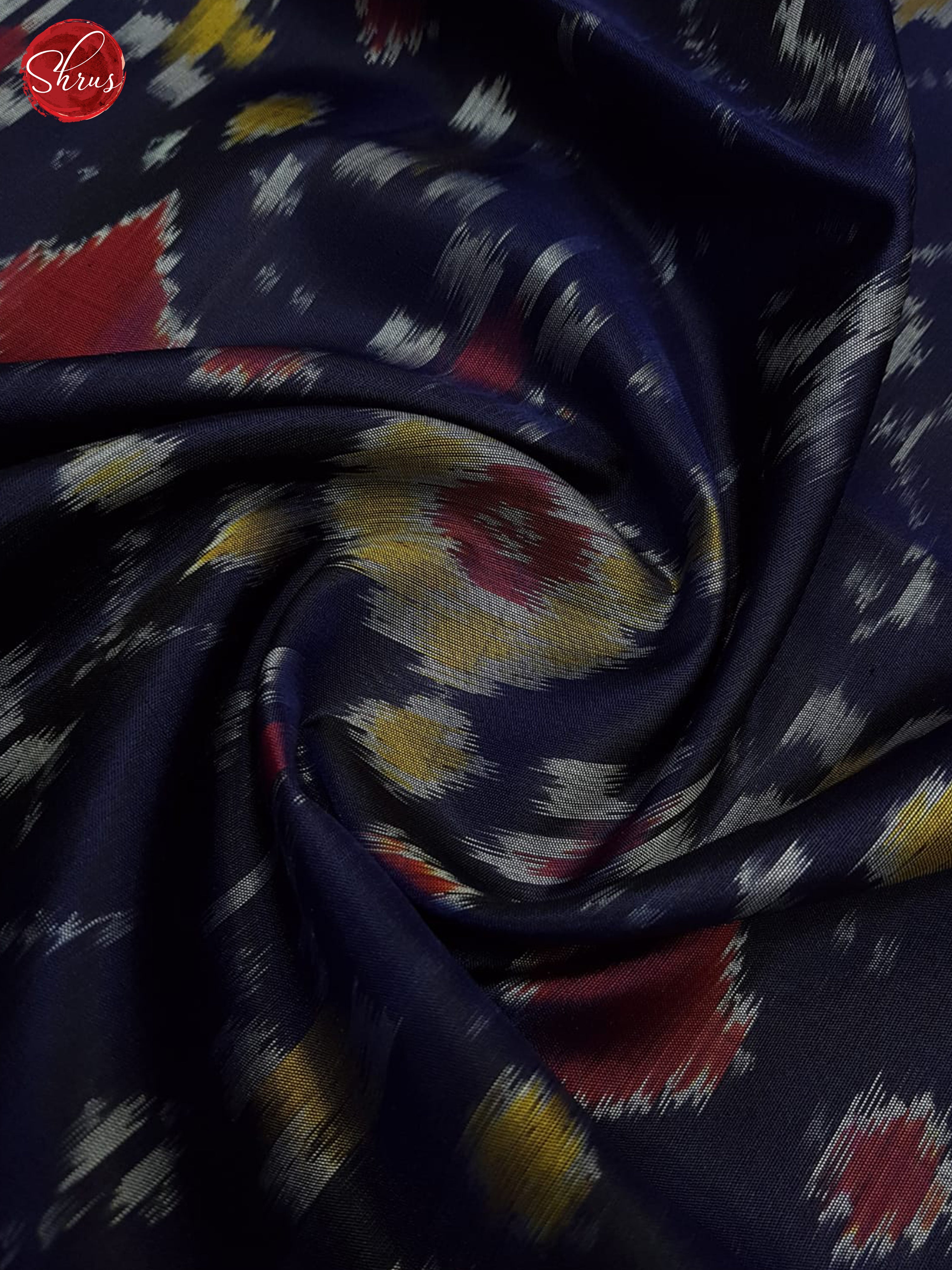 Navy Blue & beigish Gold - Soft Silk Saree - Shop on ShrusEternity.com