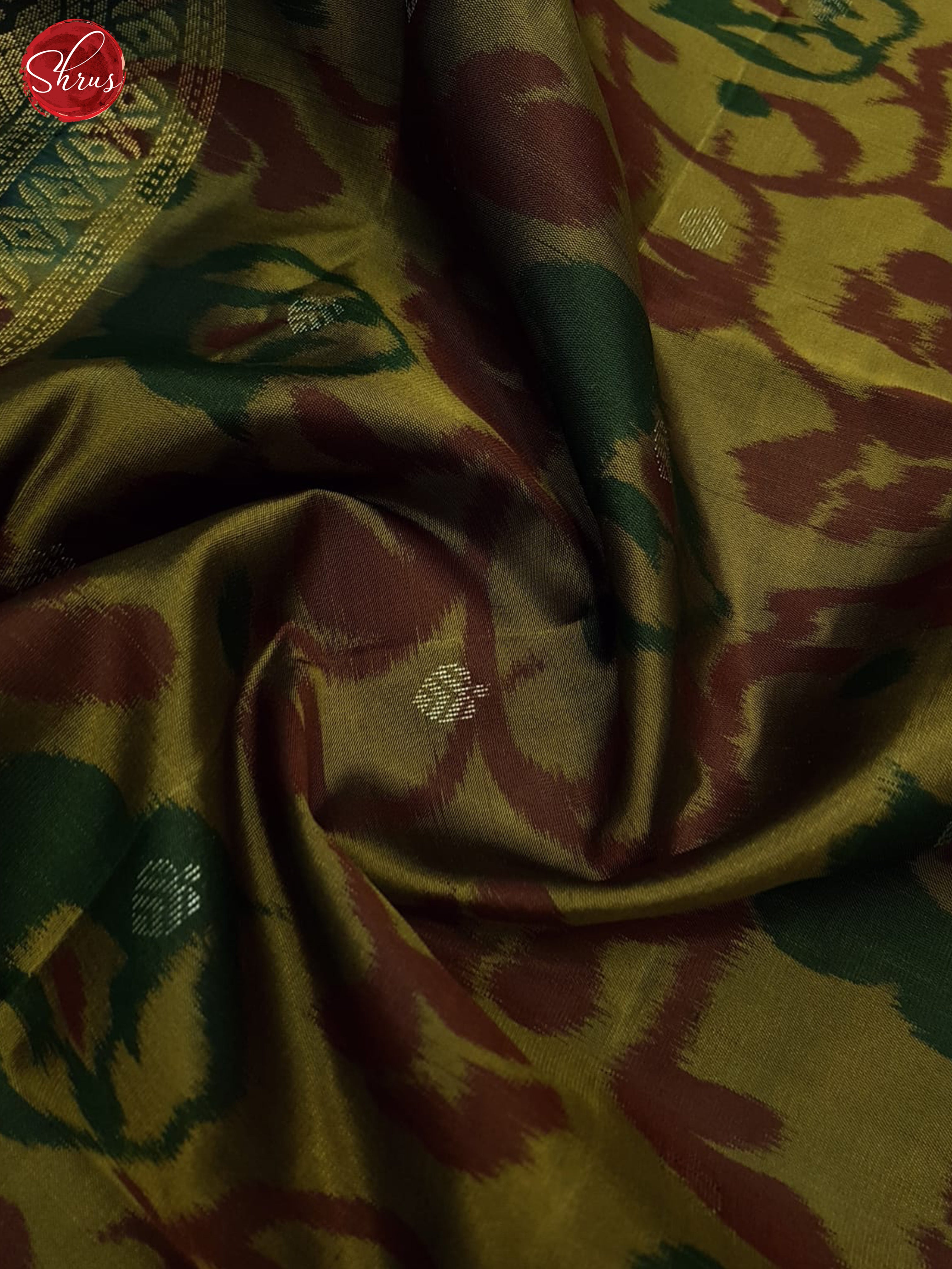 Dull Goldish Green And Bottle Green- Soft Silk Saree - Shop on ShrusEternity.com