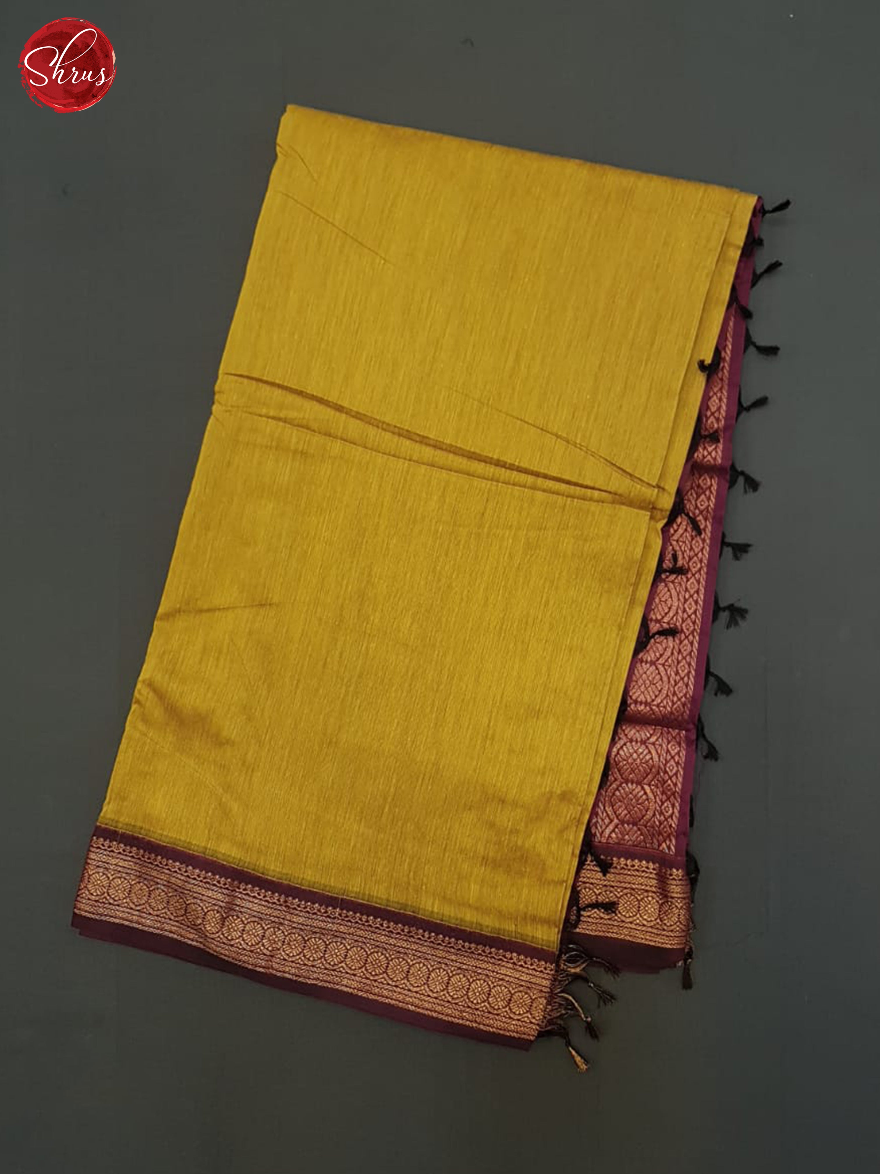 Kalyani Cotton Saree - Ashbrown with Maroon – Yajnaseni