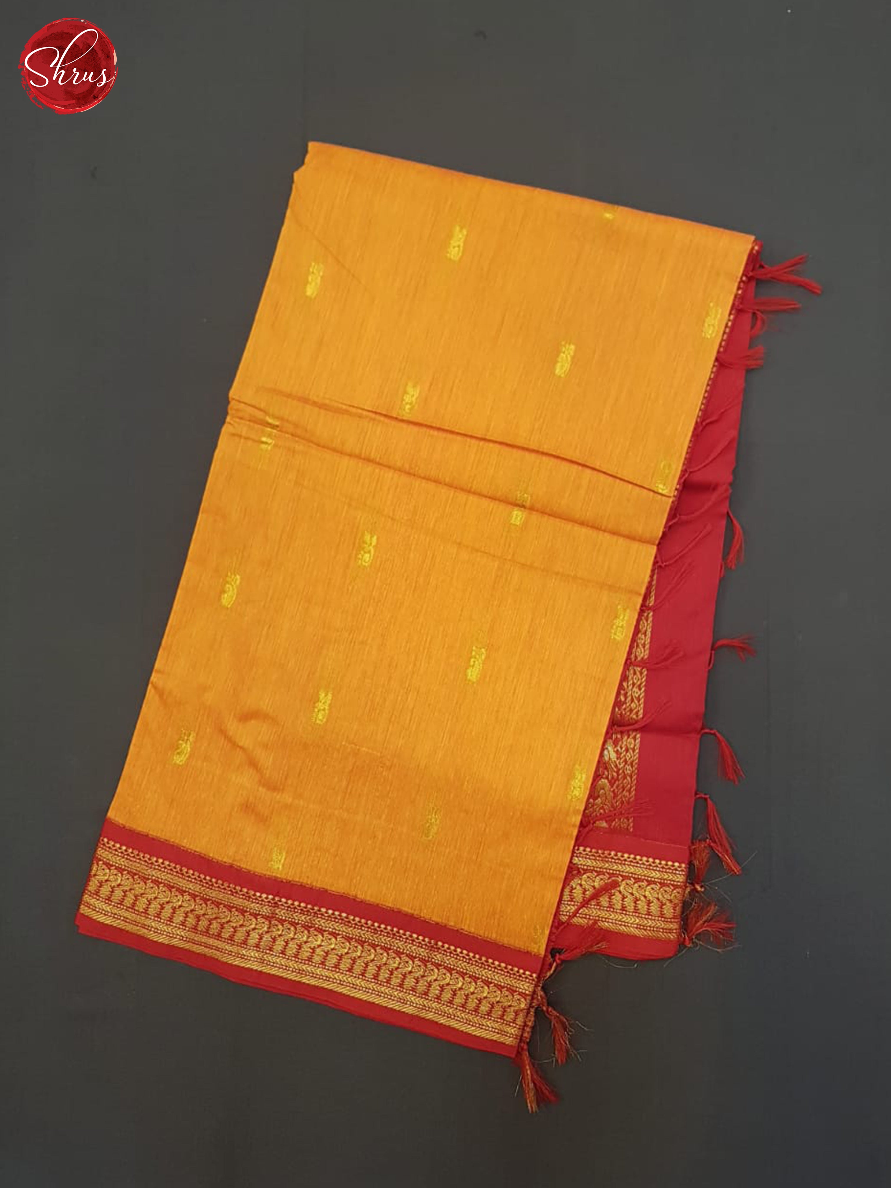 Orange And Red- Kalyani Cotton Saree - Shop on ShrusEternity.com