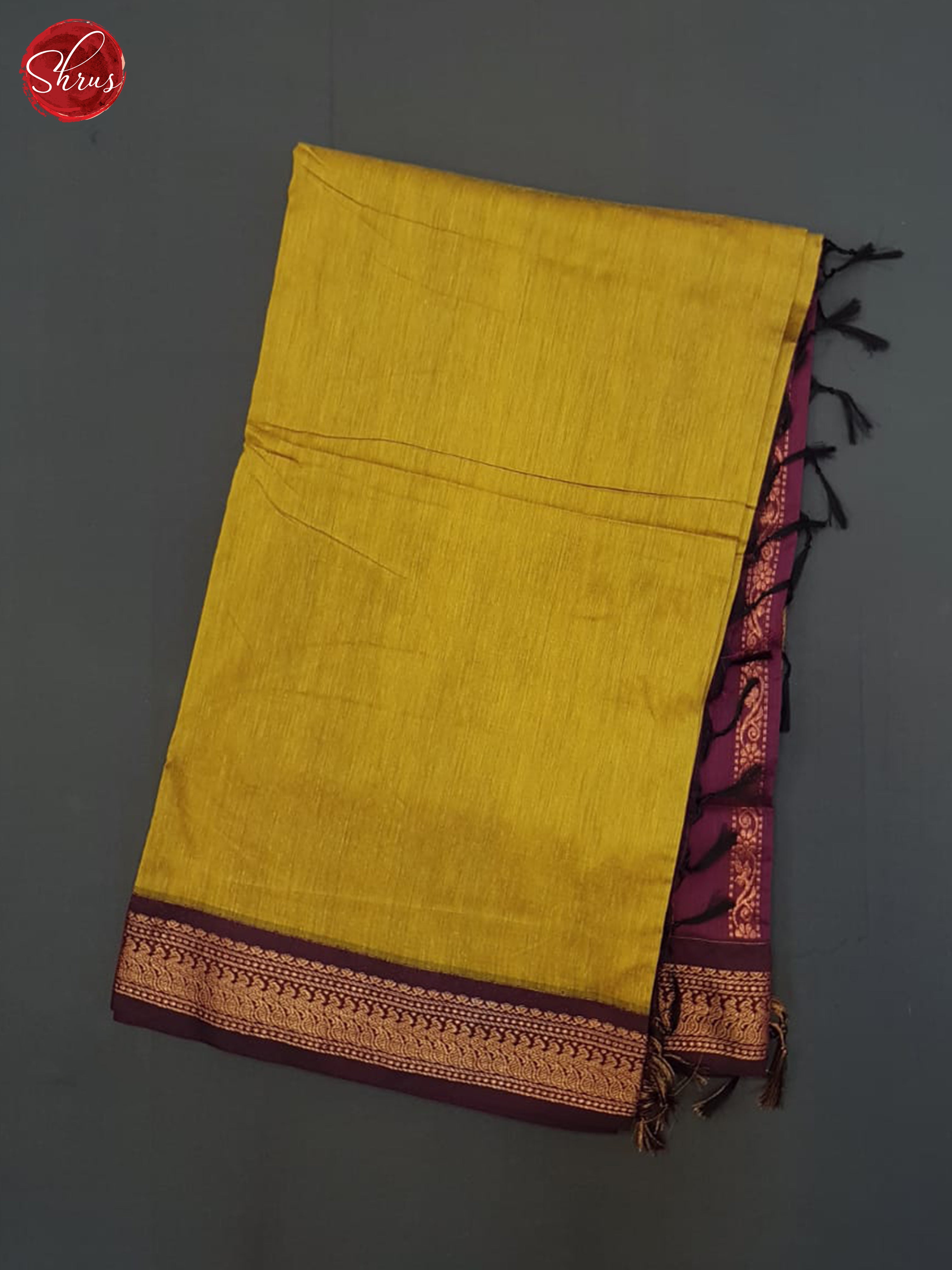 Mustard And Maroon- Kalyani Cotton Saree - Shop on ShrusEternity.com