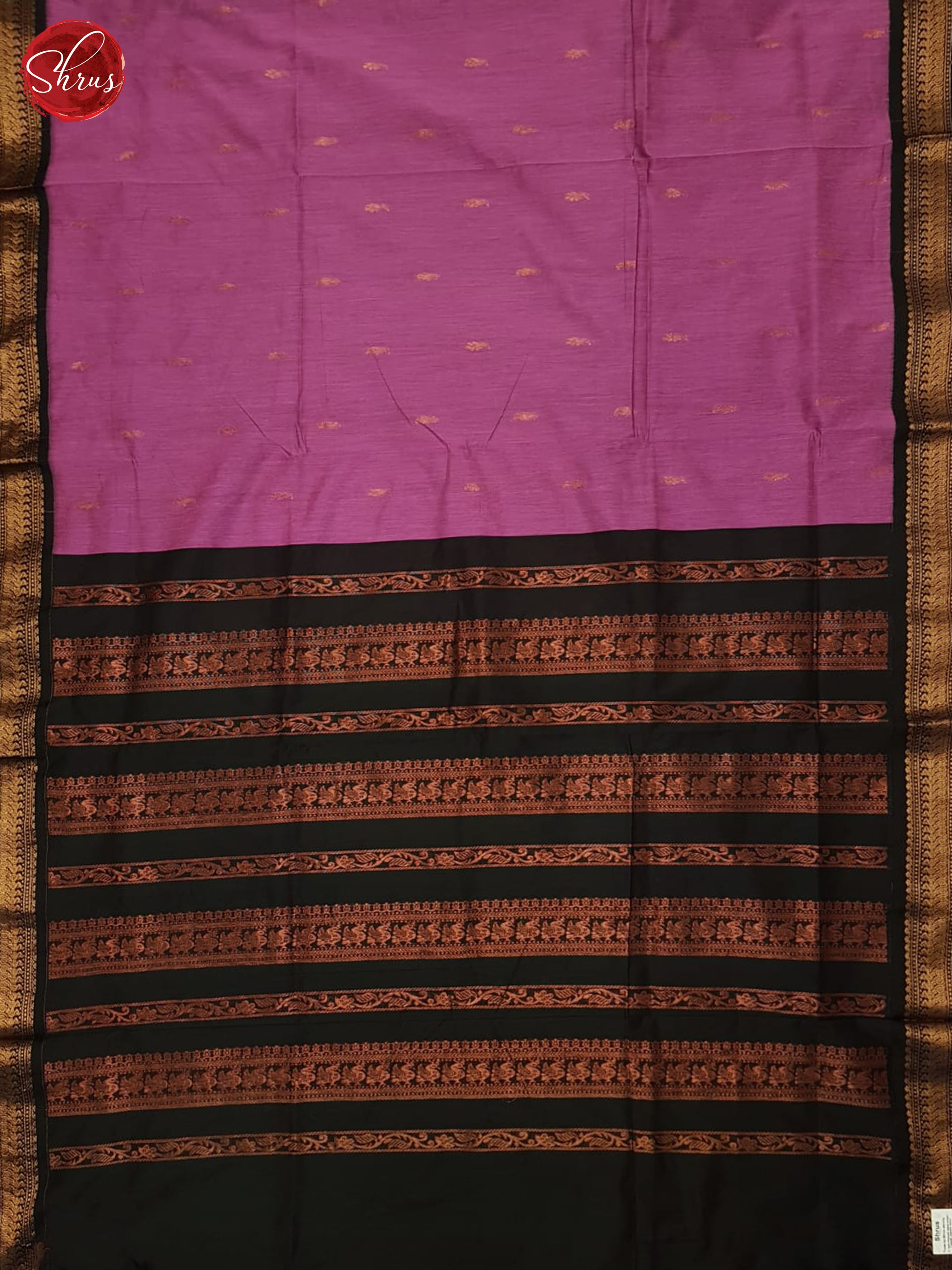 Pink And Black- Kalyani Cotton Saree - Shop on ShrusEternity.com