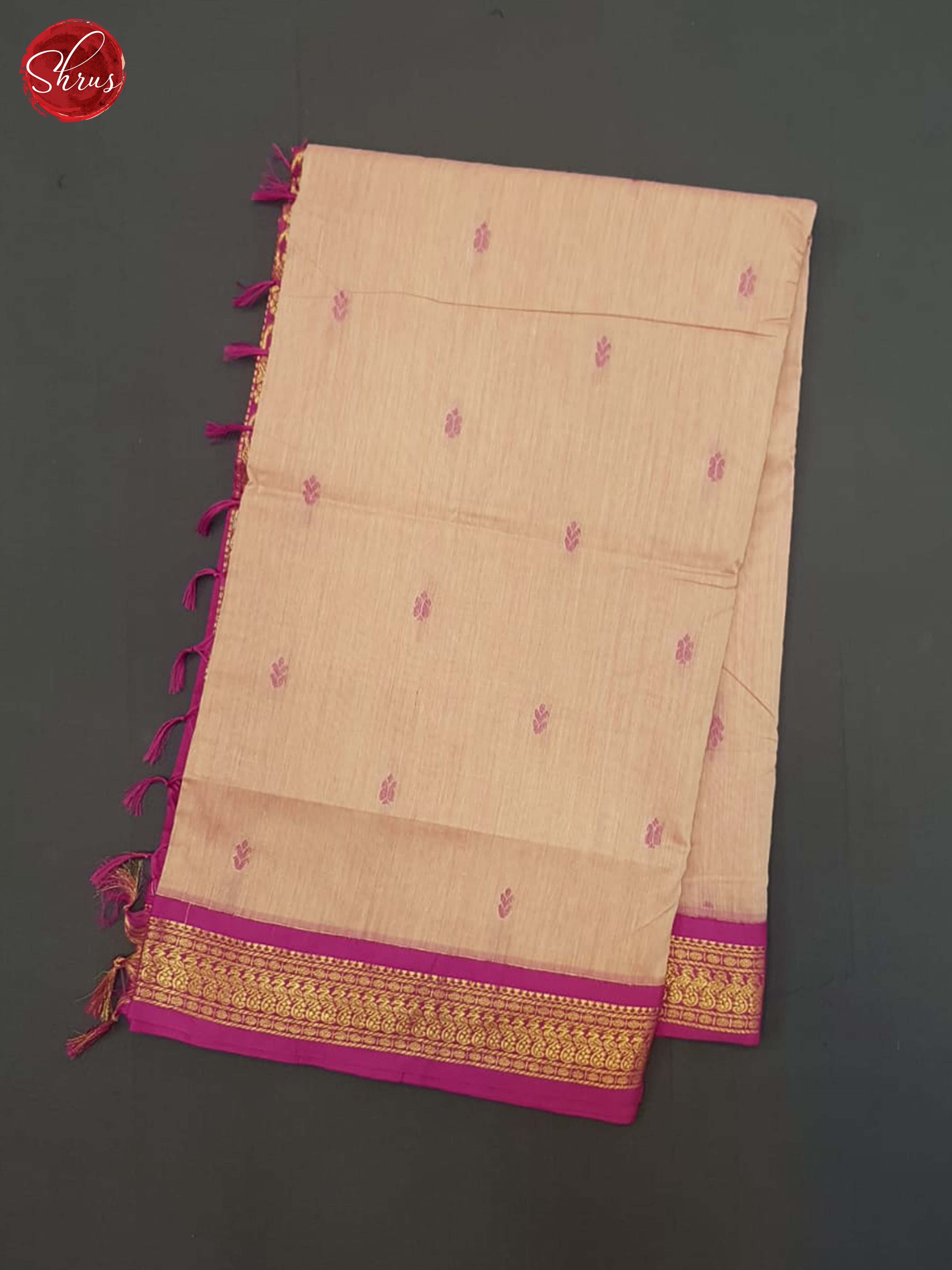 Peacish Pink And Pink- Kalyani Cotton Saree - Shop on ShrusEternity.com