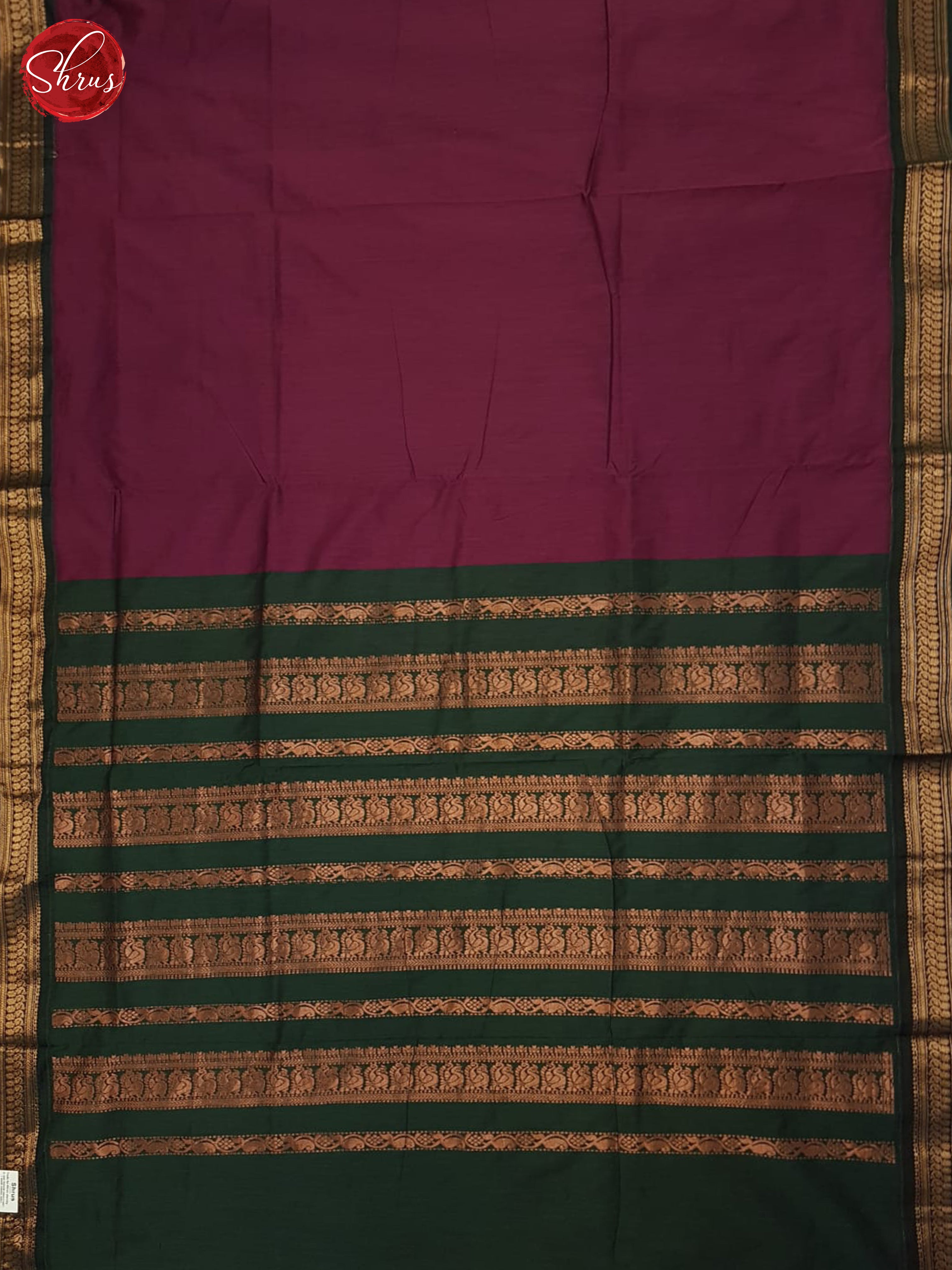 Deep Wine And Green- kalyani Cotton Saree - Shop on ShrusEternity.com