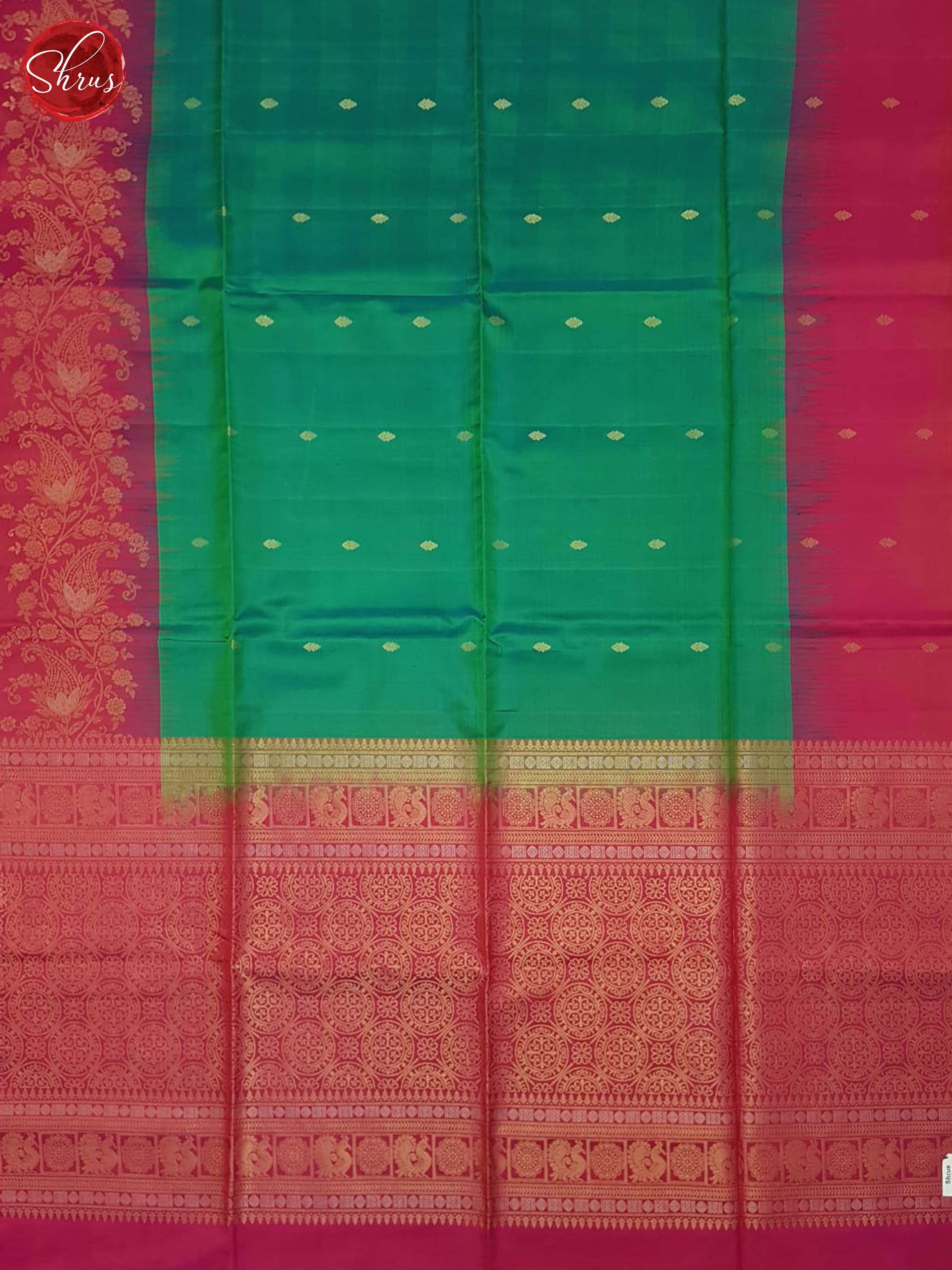 Green & Pink - Soft Silk Saree - Shop on ShrusEternity.com
