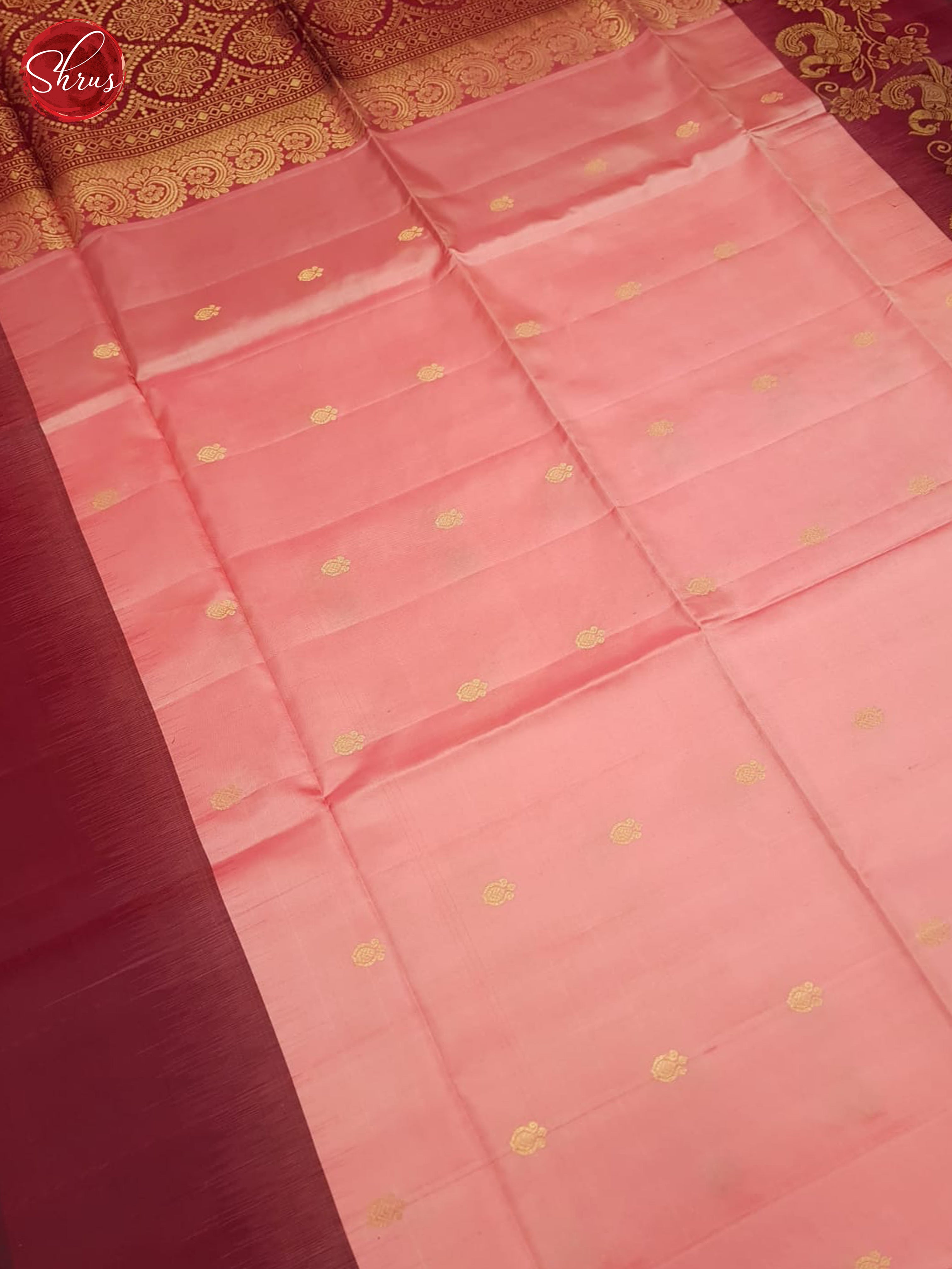 Pink & Maroon - Soft Silk Saree - Shop on ShrusEternity.com