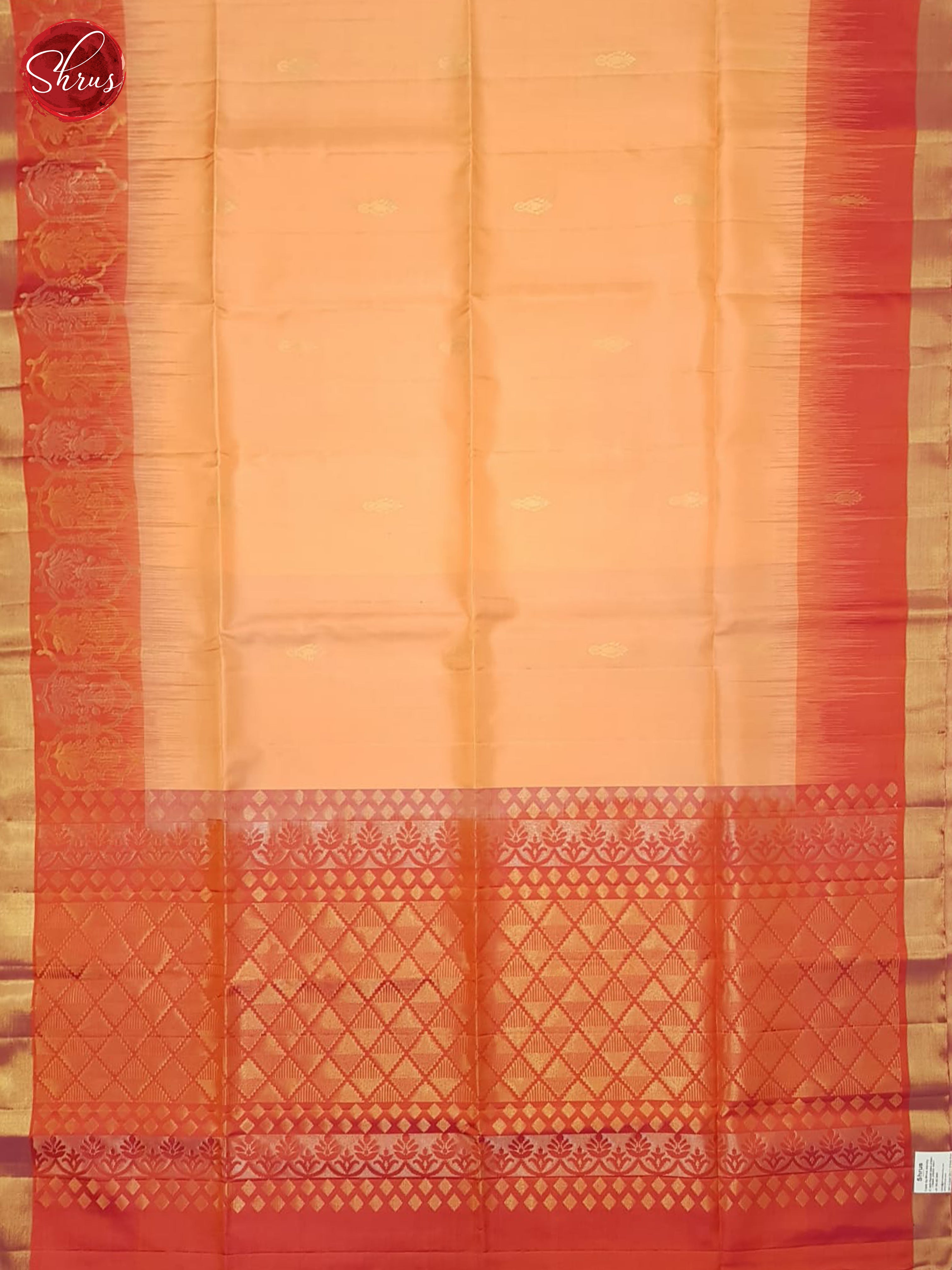 Peachish Pink & Pink - Soft Silk Saree - Shop on ShrusEternity.com