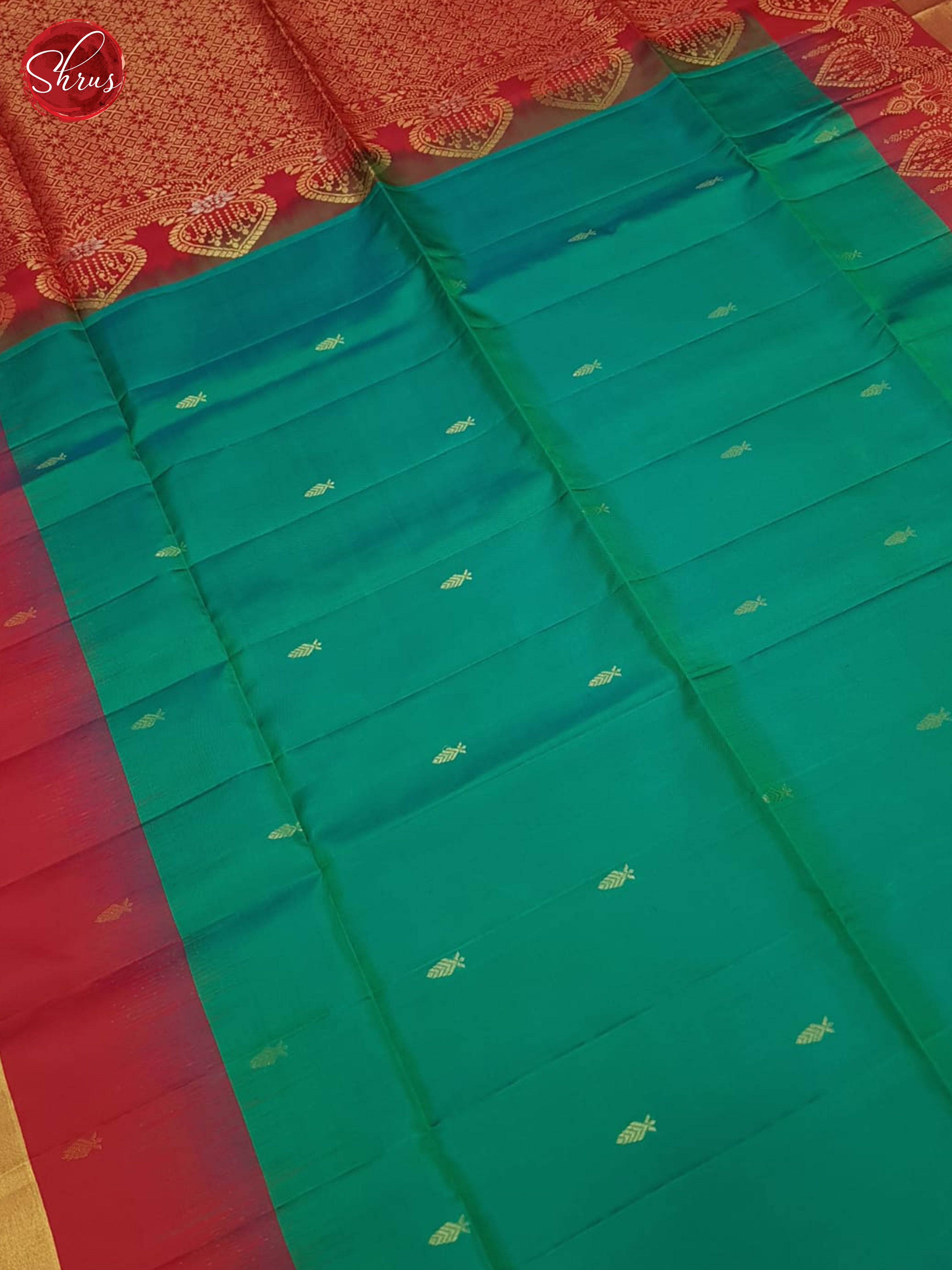 Green & Reddish Pink - Soft Silk Saree - Shop on ShrusEternity.com