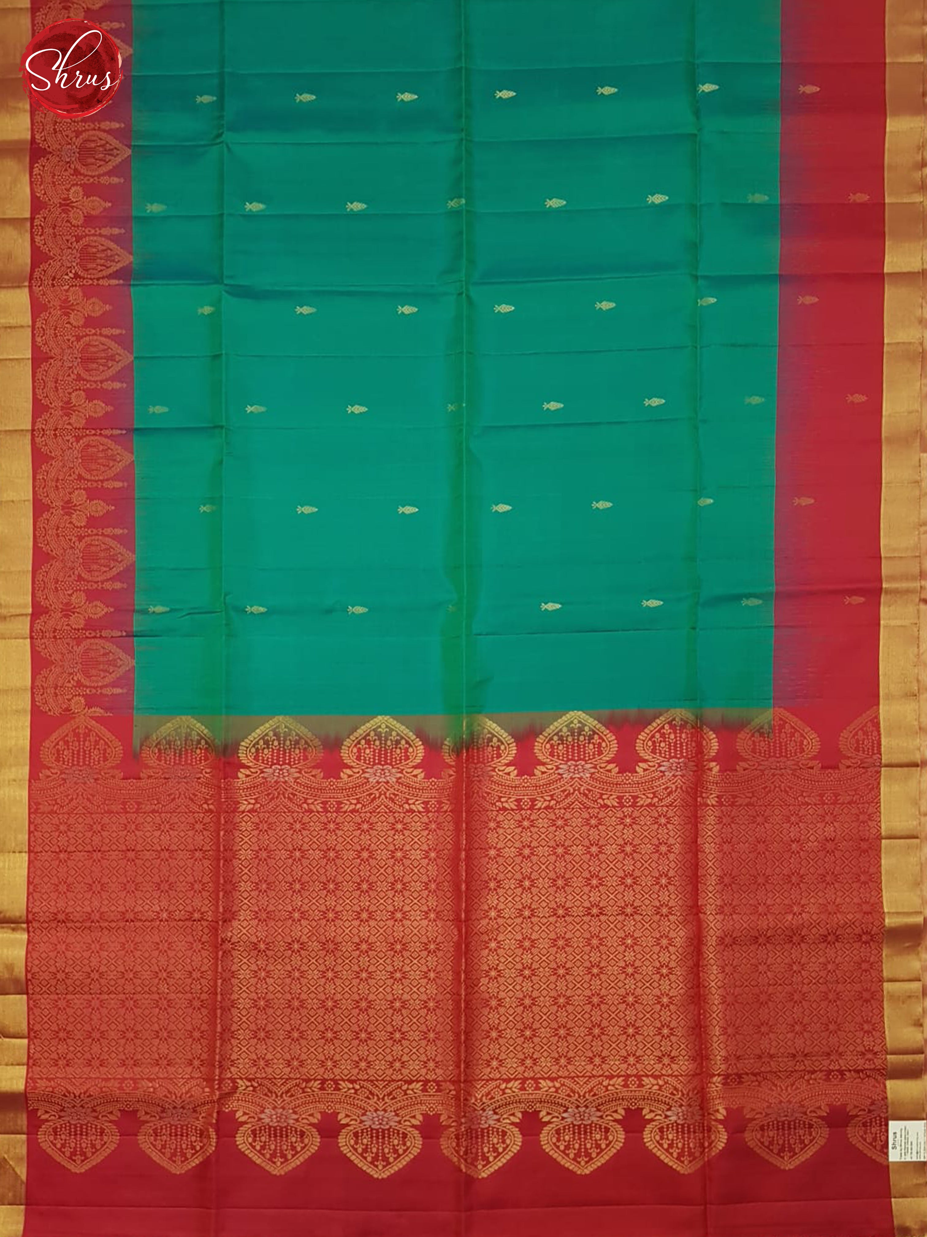 Green & Reddish Pink - Soft Silk Saree - Shop on ShrusEternity.com