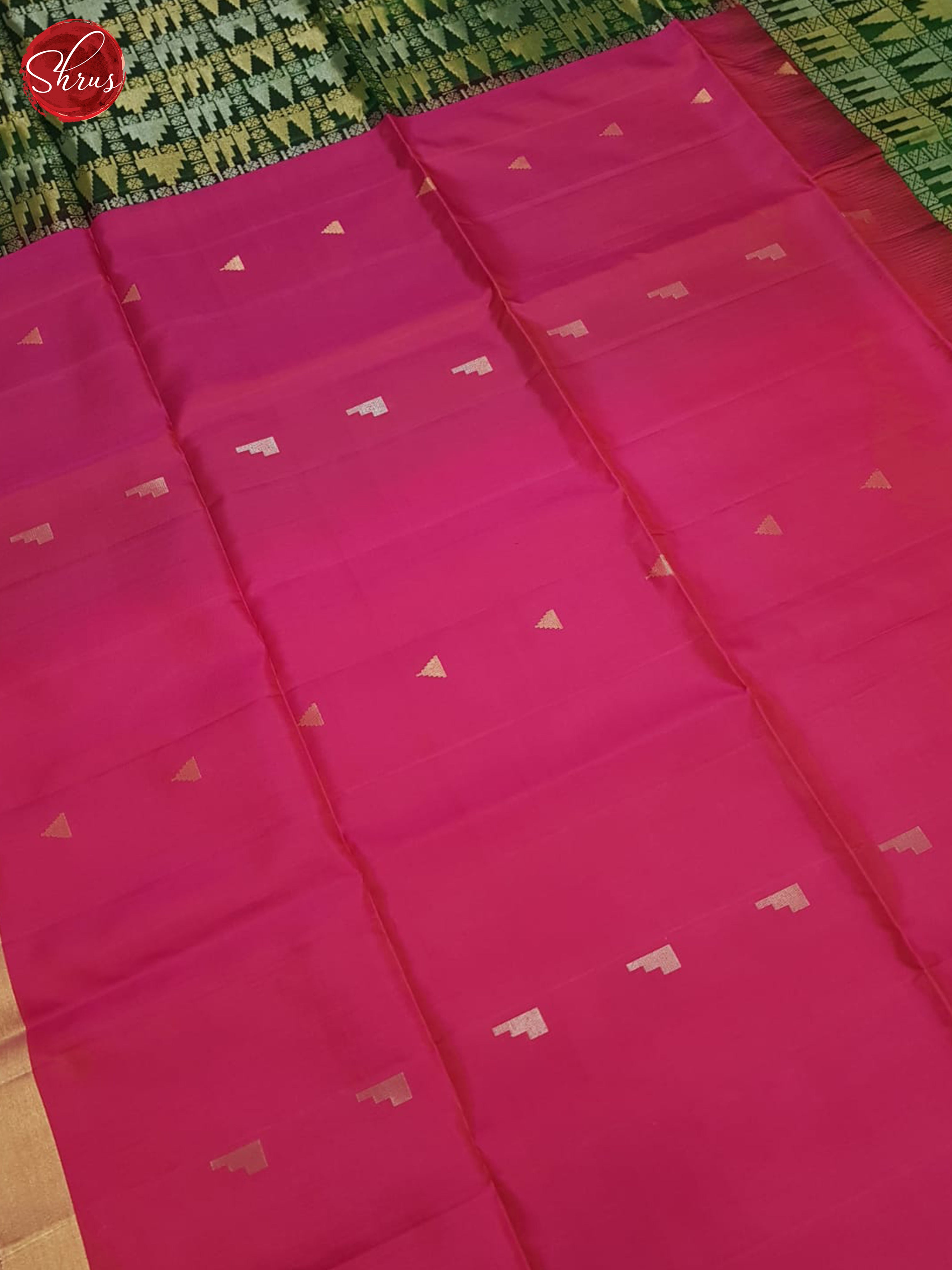 Pink & Green - Soft Silk Saree - Shop on ShrusEternity.com
