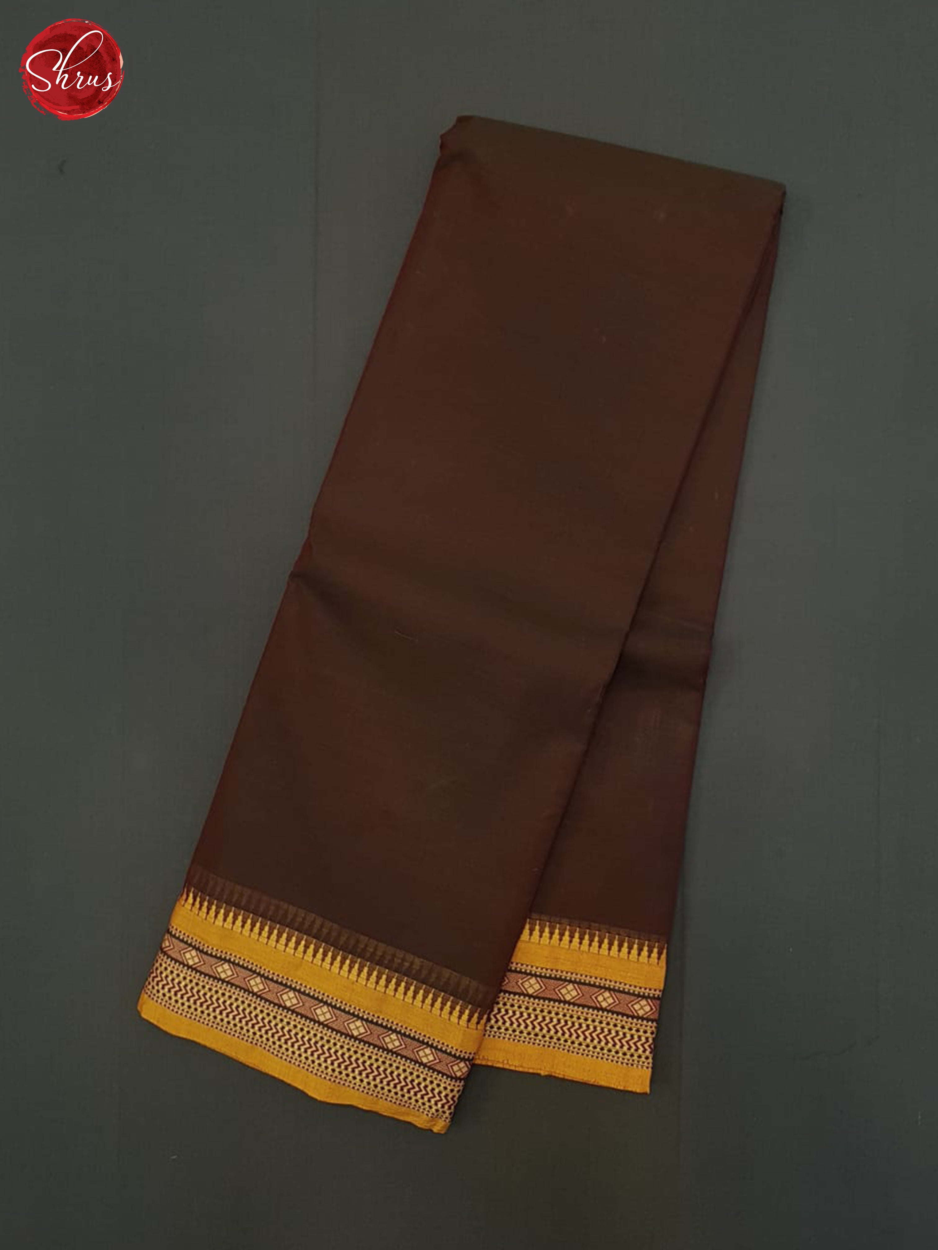 Brown And Orange- Chettinad Cotton Saree - Shop on ShrusEternity.com
