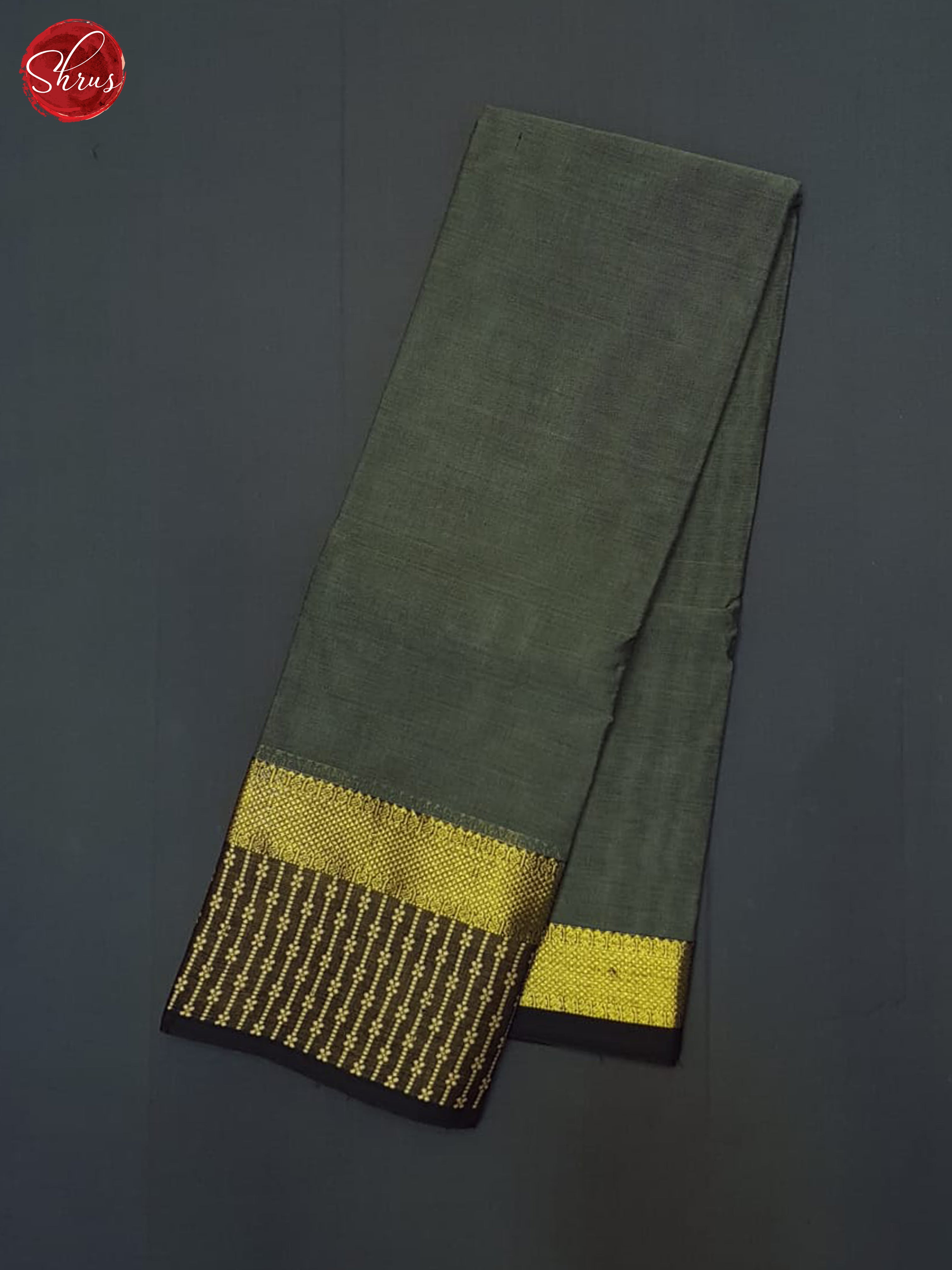 Grey And Black- Chettinad Cotton Saree - Shop on ShrusEternity.com