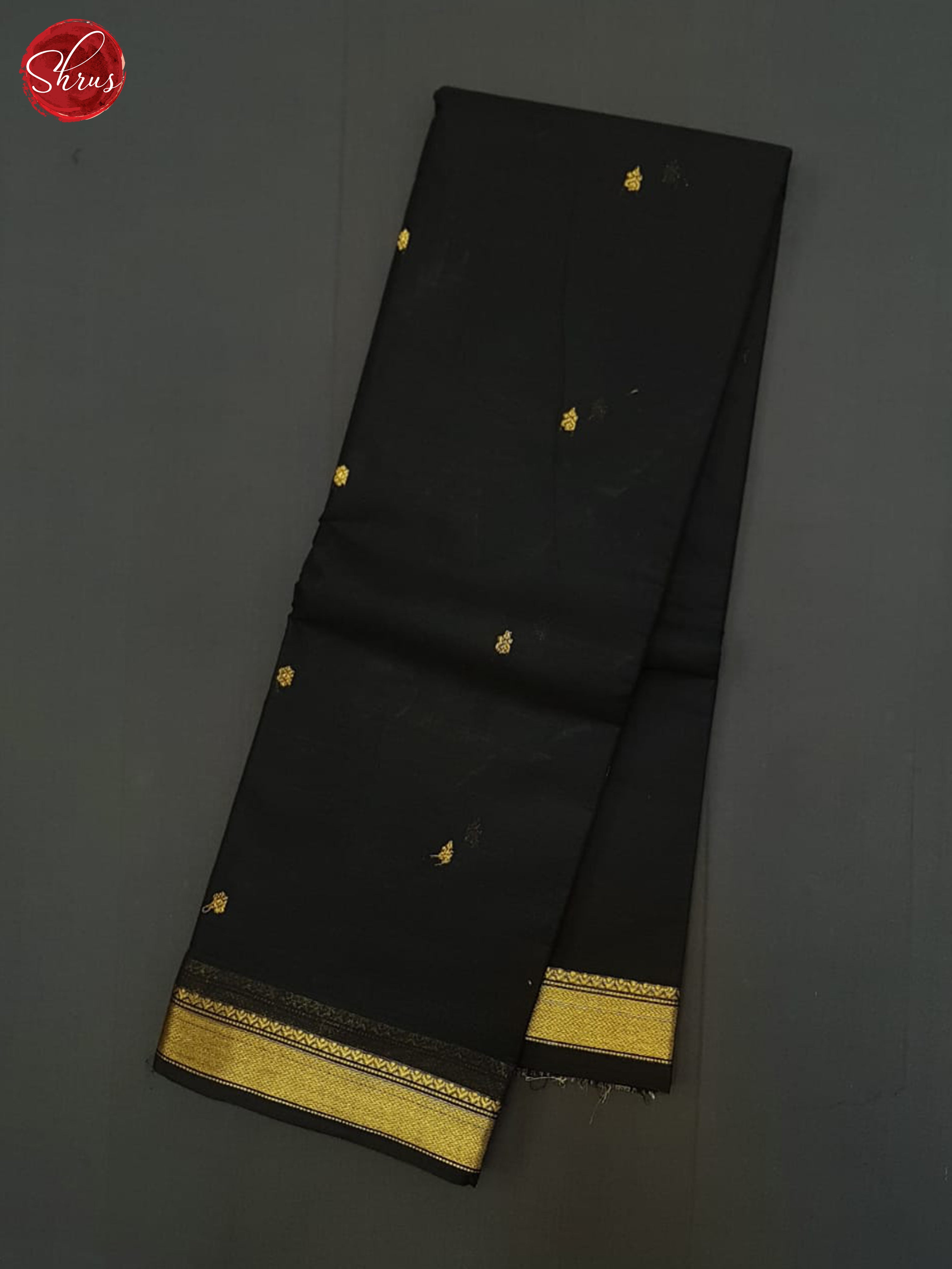 Black(Single Tone)- Chettinad Cotton Saree - Shop on ShrusEternity.com