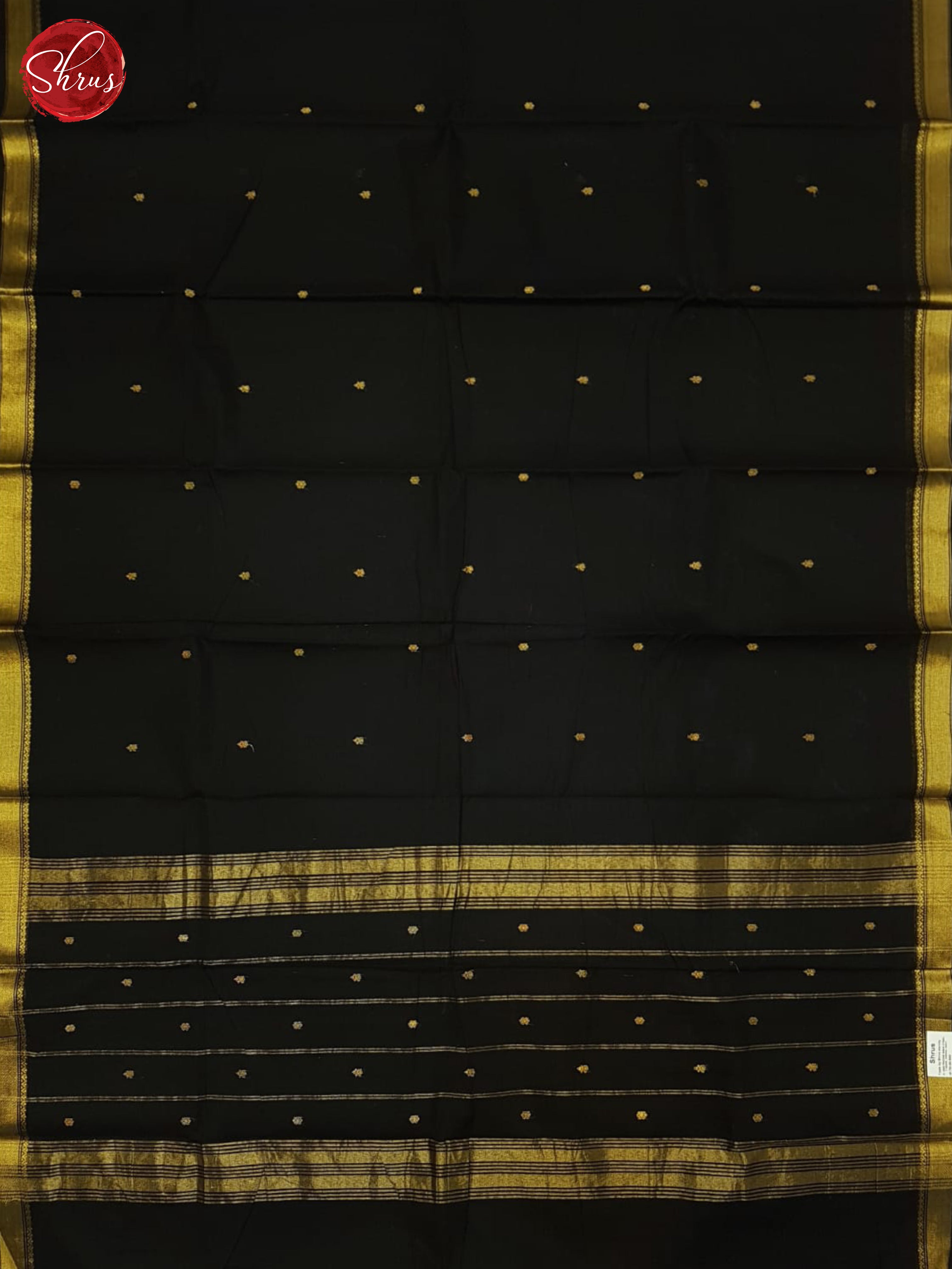 Black(Single Tone)- Chettinad Cotton Saree - Shop on ShrusEternity.com