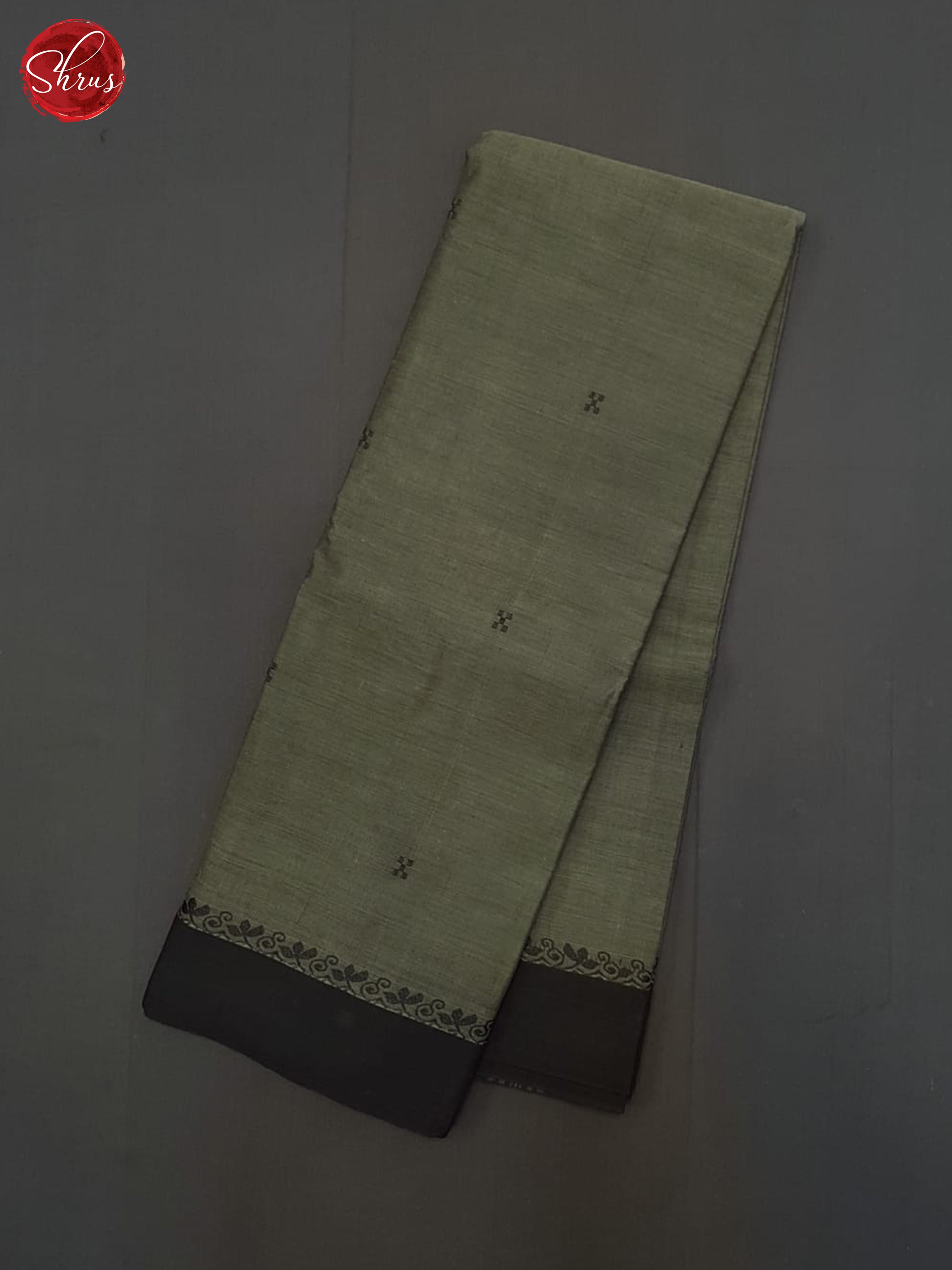 Grey And Black- Chettinad Cotton Saree - Shop on ShrusEternity.com