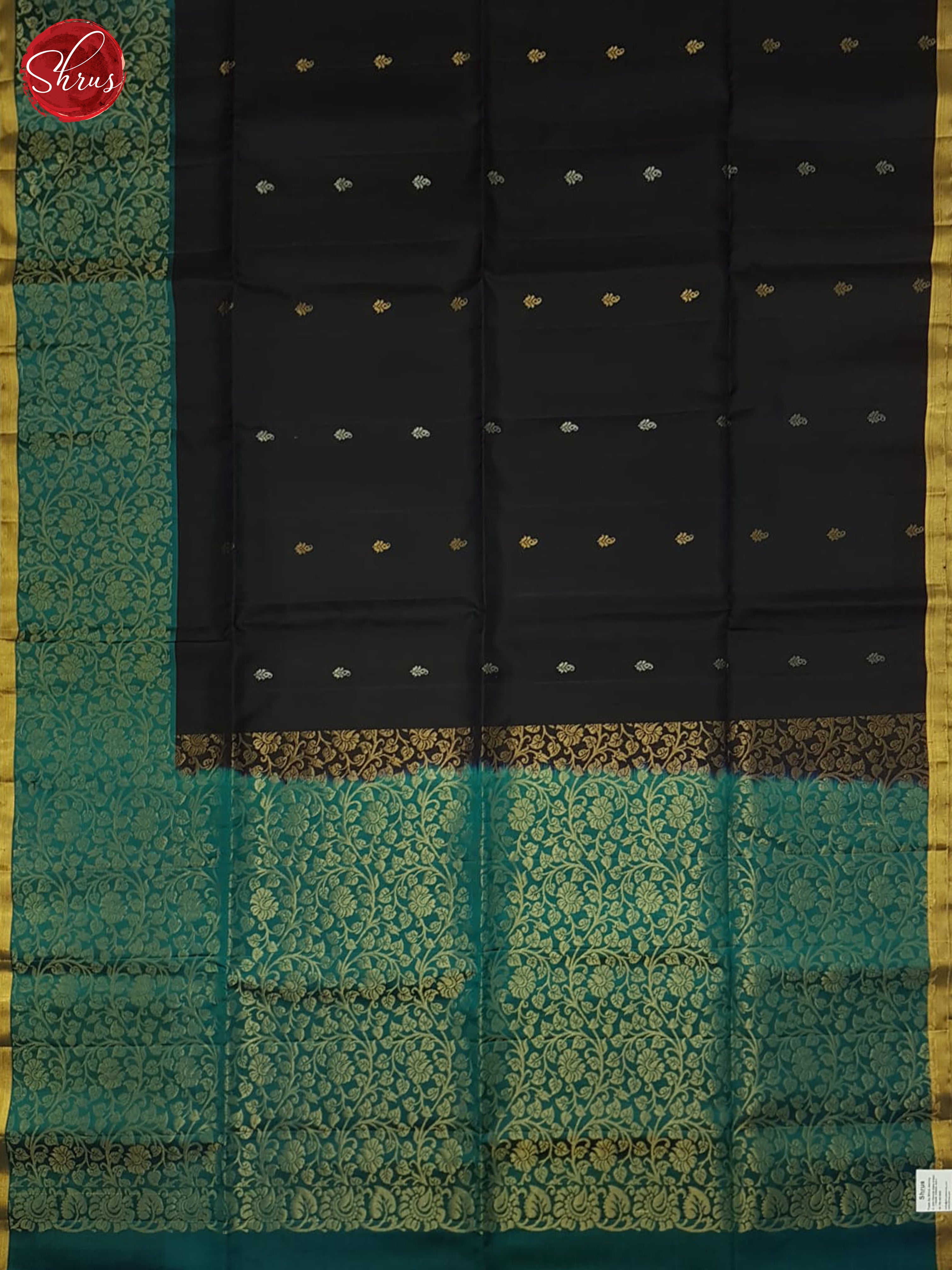 Black & Peacock Neck - Soft Silk Saree - Shop on ShrusEternity.com