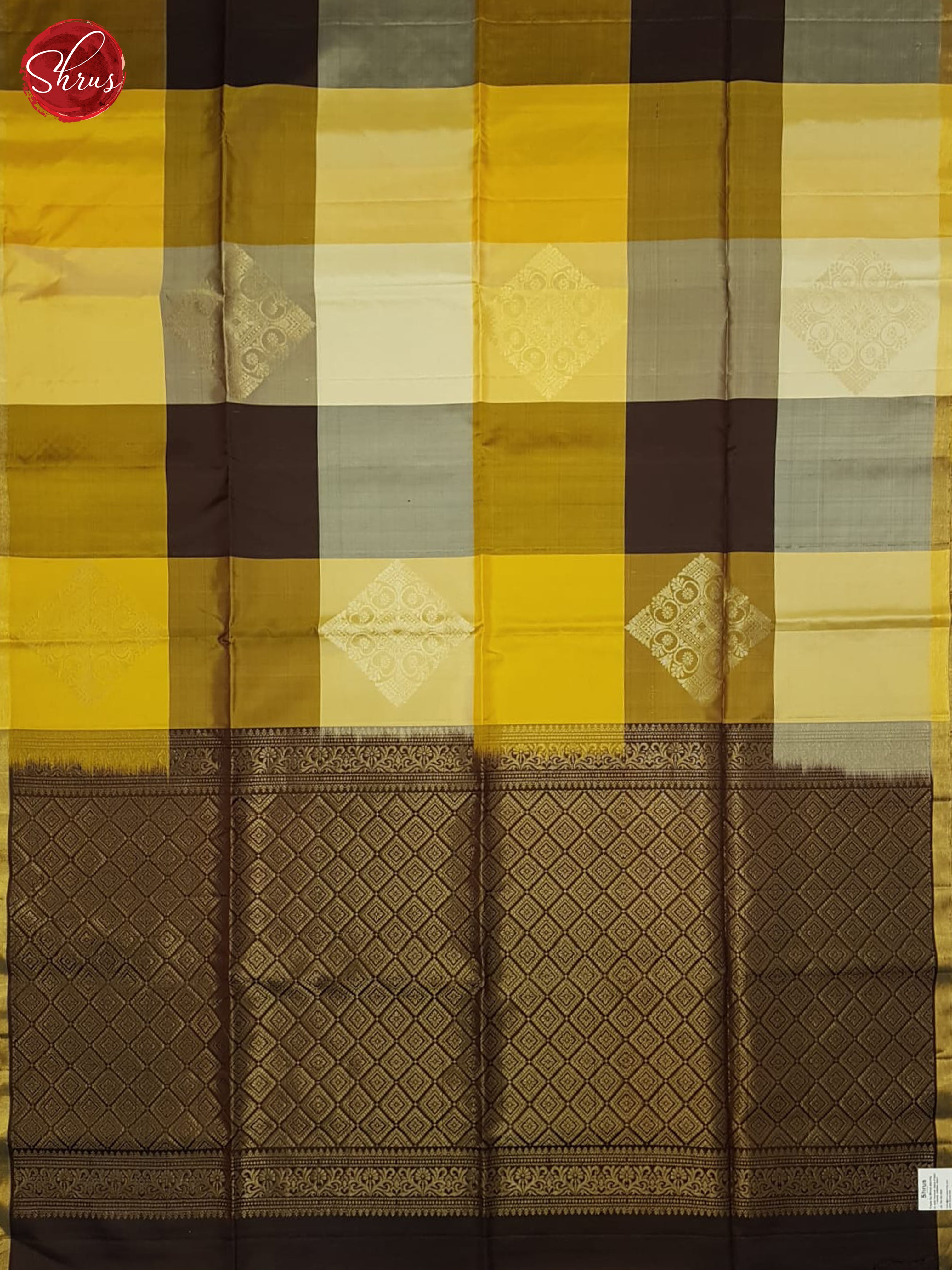 Mustard & Brown - Soft Silk Saree - Shop on ShrusEternity.com