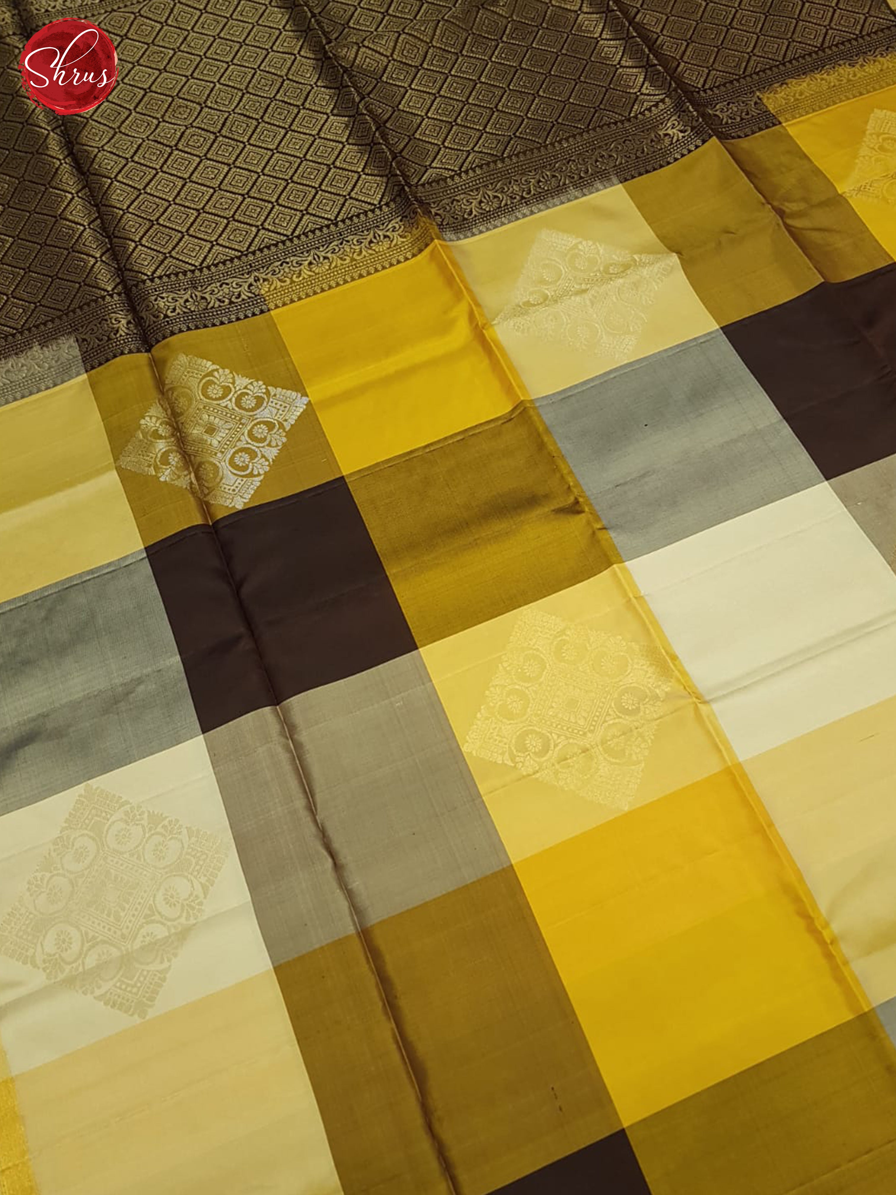 Mustard & Brown - Soft Silk Saree - Shop on ShrusEternity.com