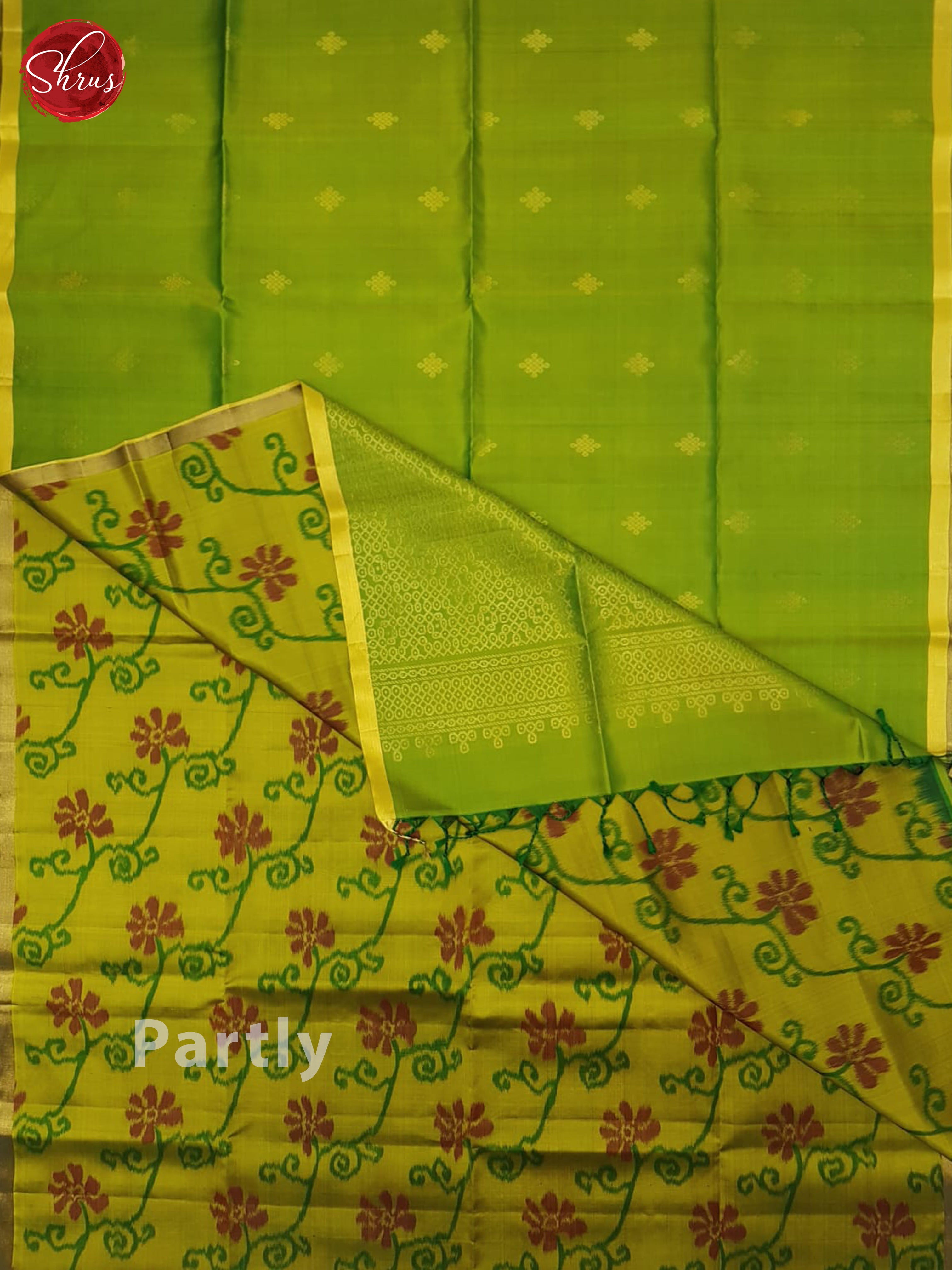 Green(Single Tone)- Soft Silk Saree - Shop on ShrusEternity.com