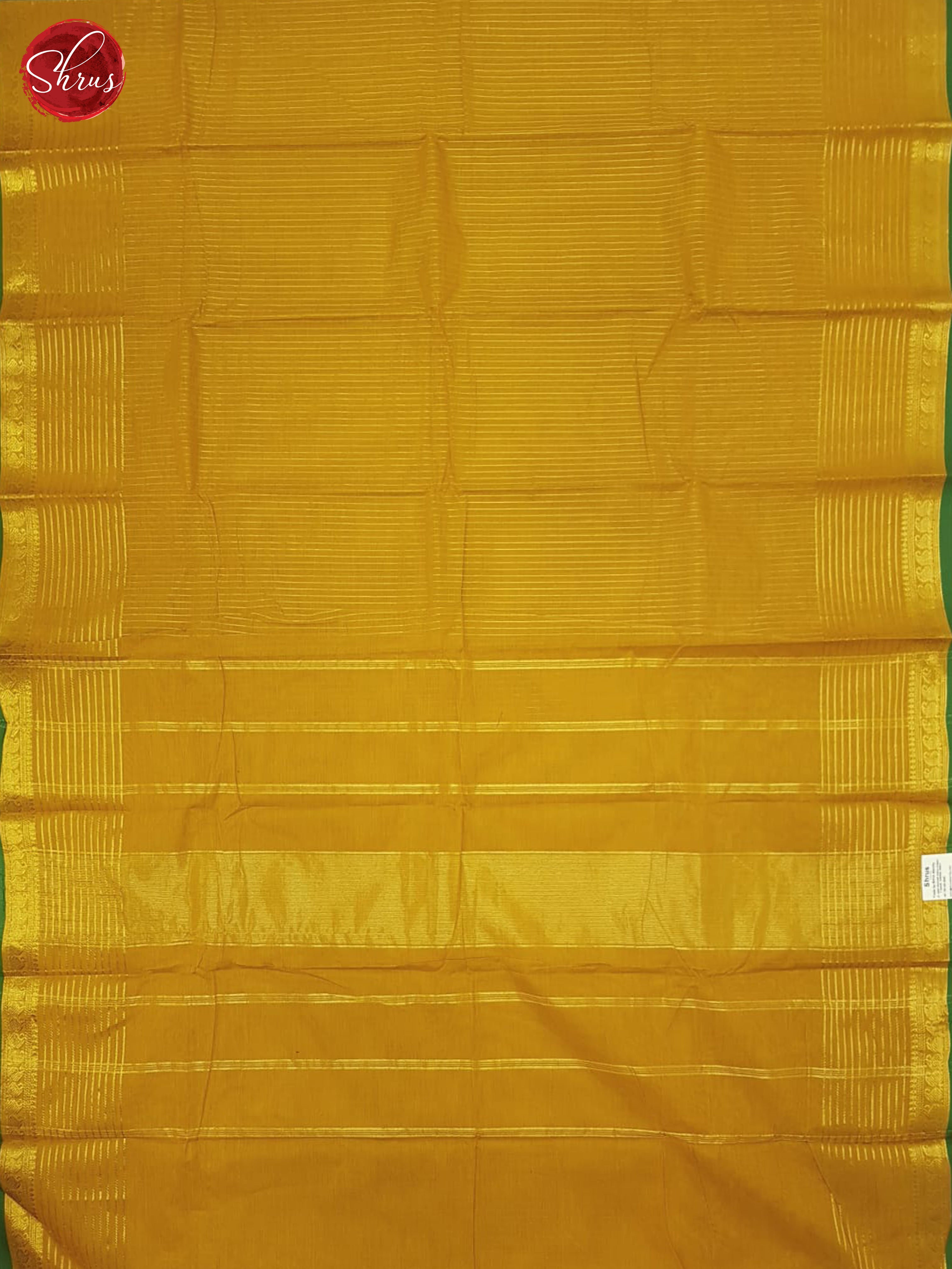 Mustard And Green- Chettinad Cotton Saree - Shop on ShrusEternity.com