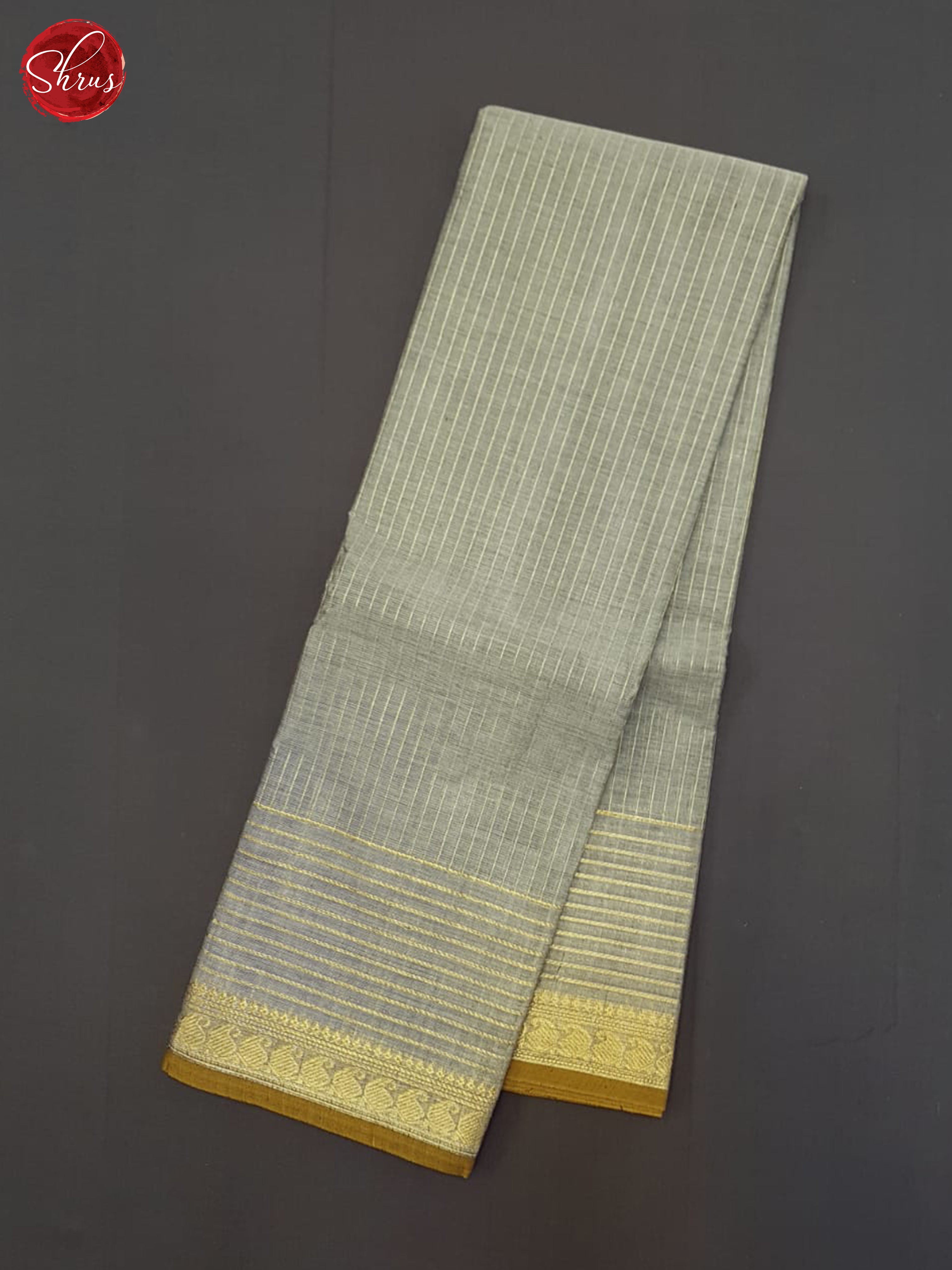 Grey(Single Tone)- Chettinad Cotton Saree - Shop on ShrusEternity.com