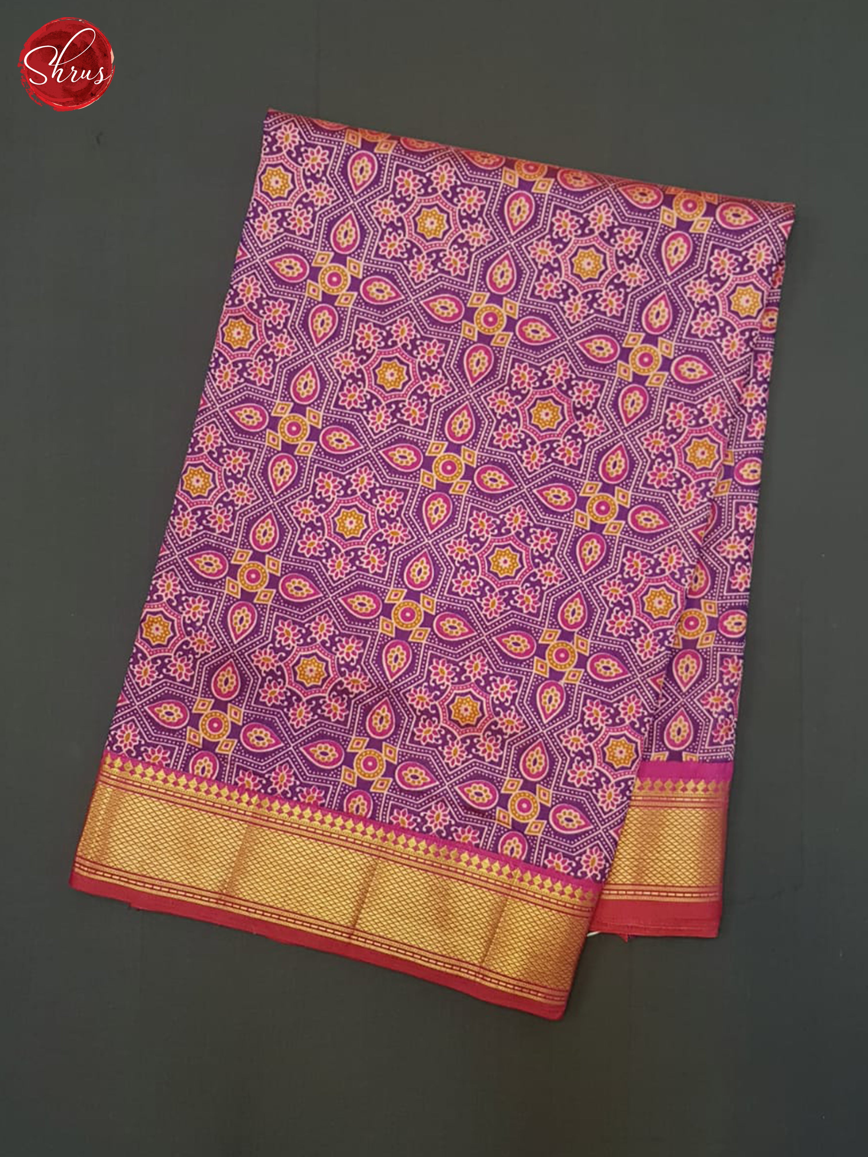 Purple And Pink- Semi Patola Saree - Shop on ShrusEternity.com