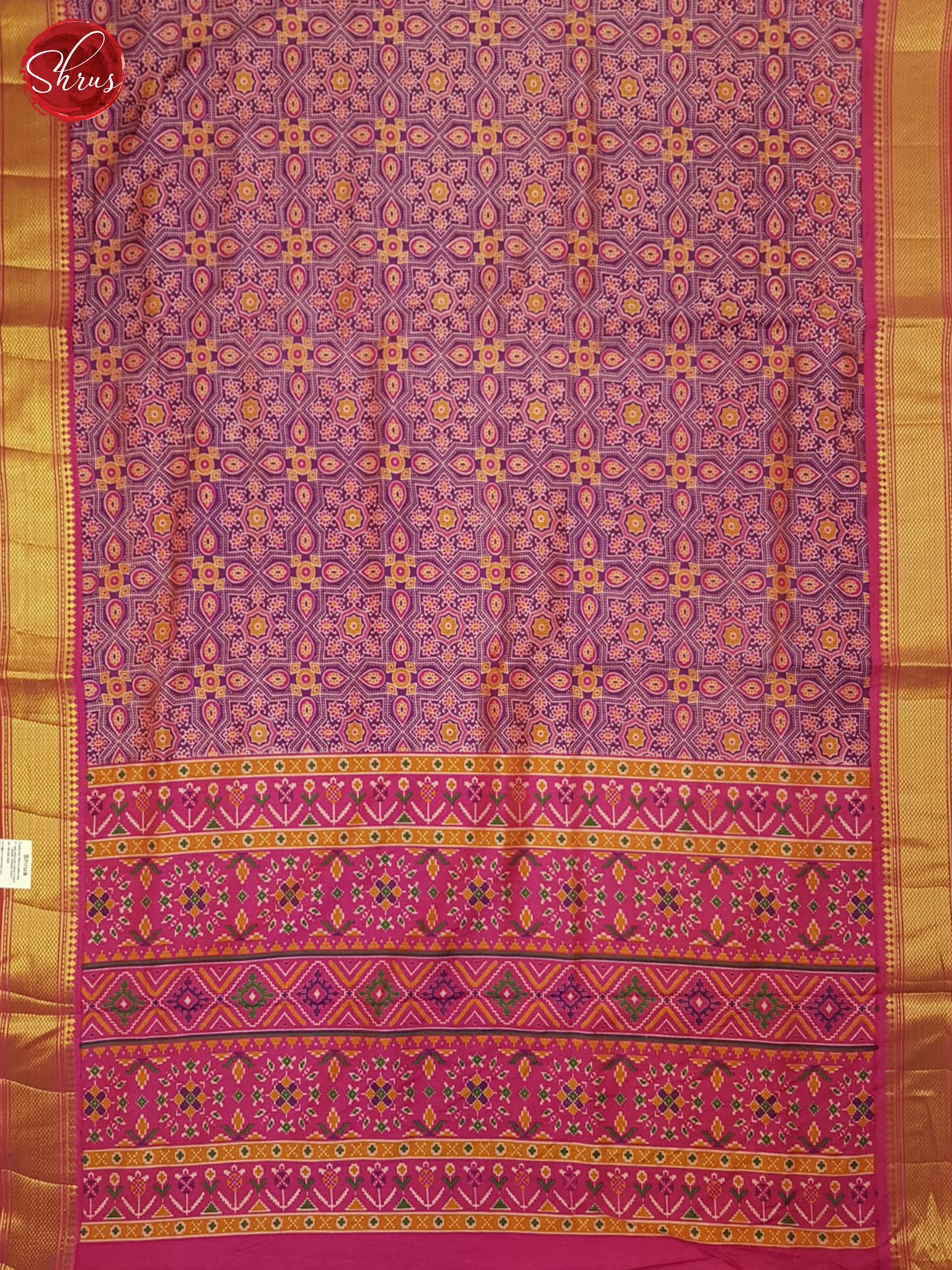 Purple And Pink- Semi Patola Saree - Shop on ShrusEternity.com