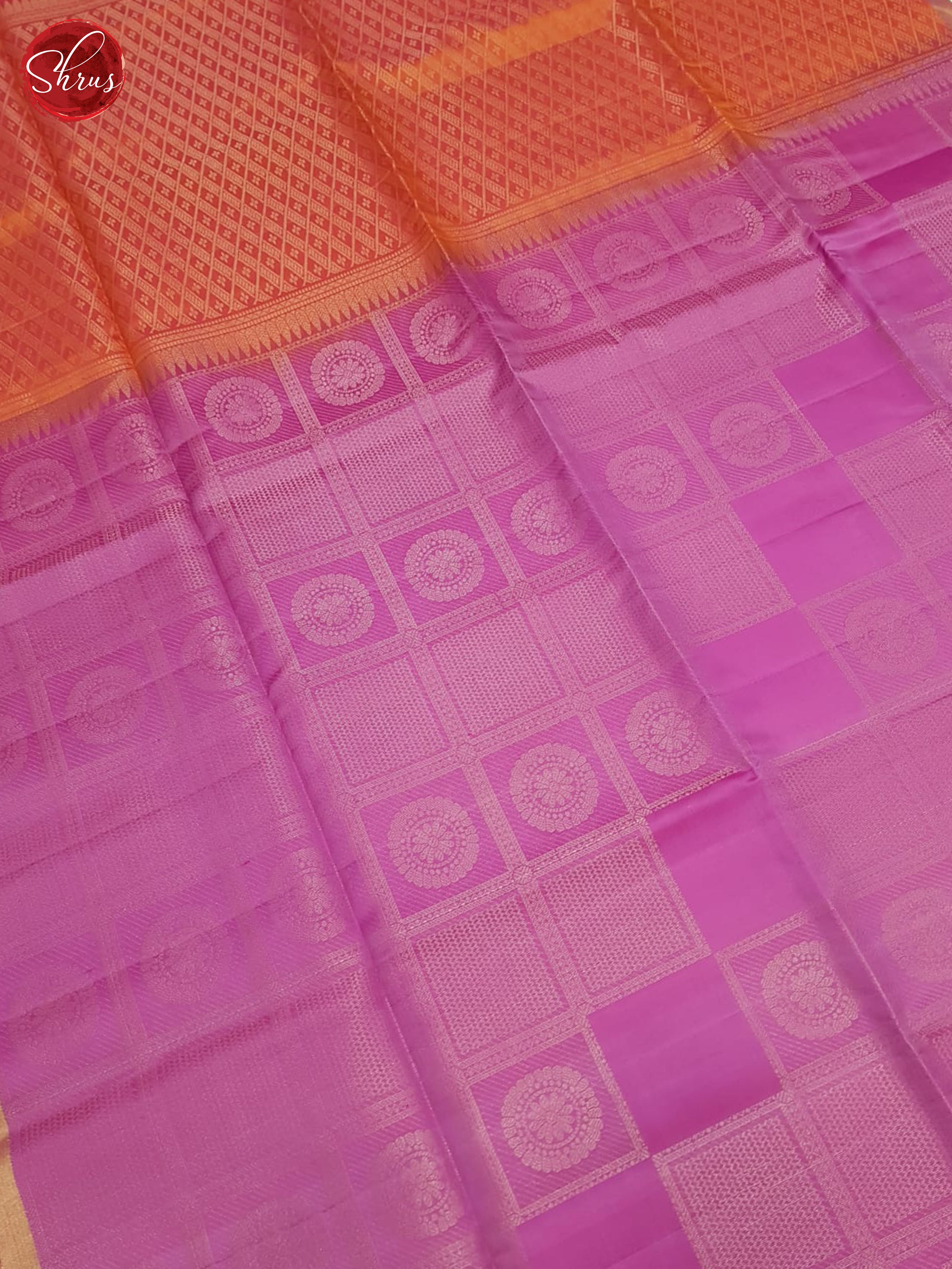 Pink And Orange - Soft Silk Saree - Shop on ShrusEternity.com