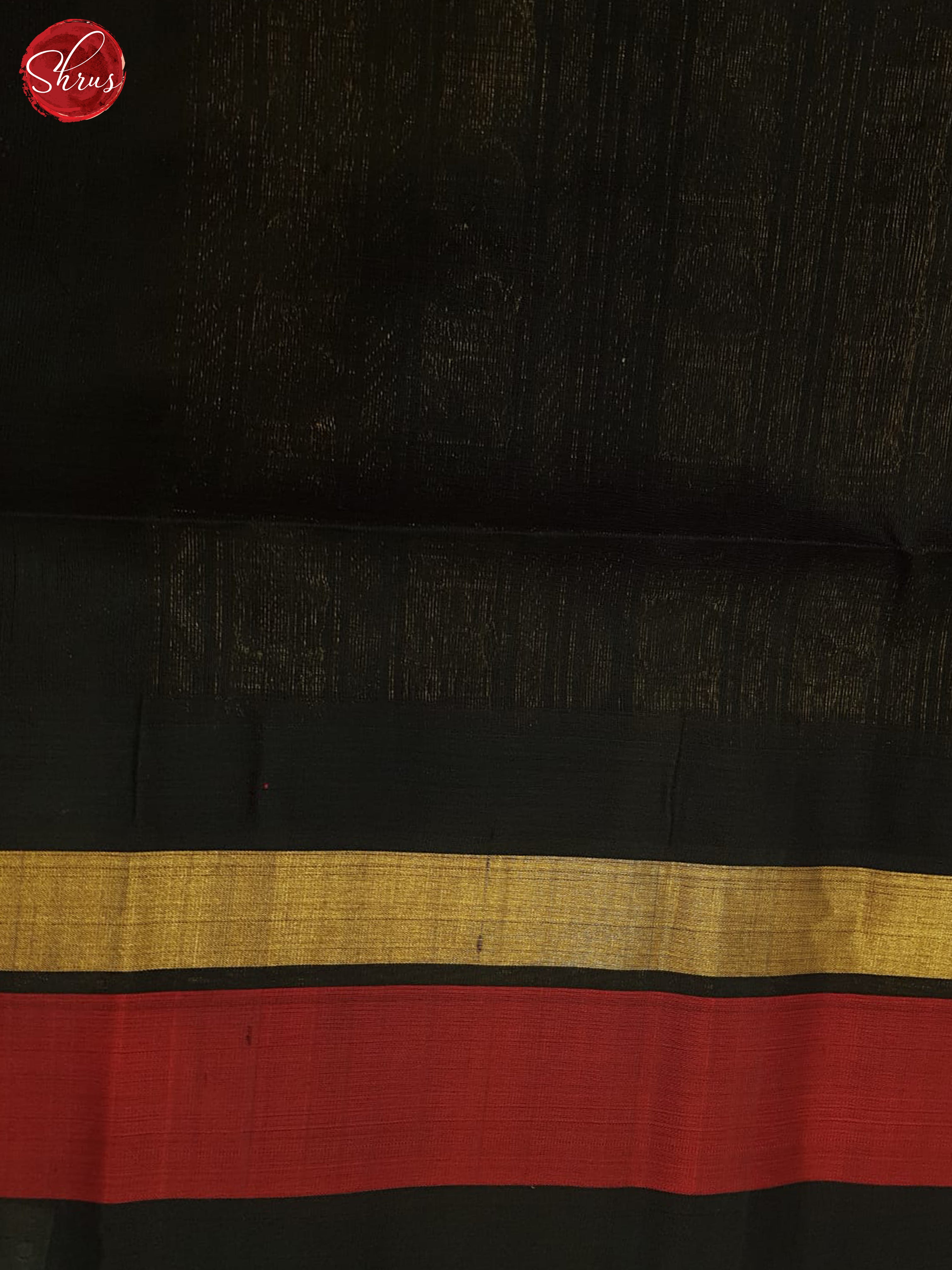 Cream And Black- Silk Cotton Saree - Shop on ShrusEternity.com