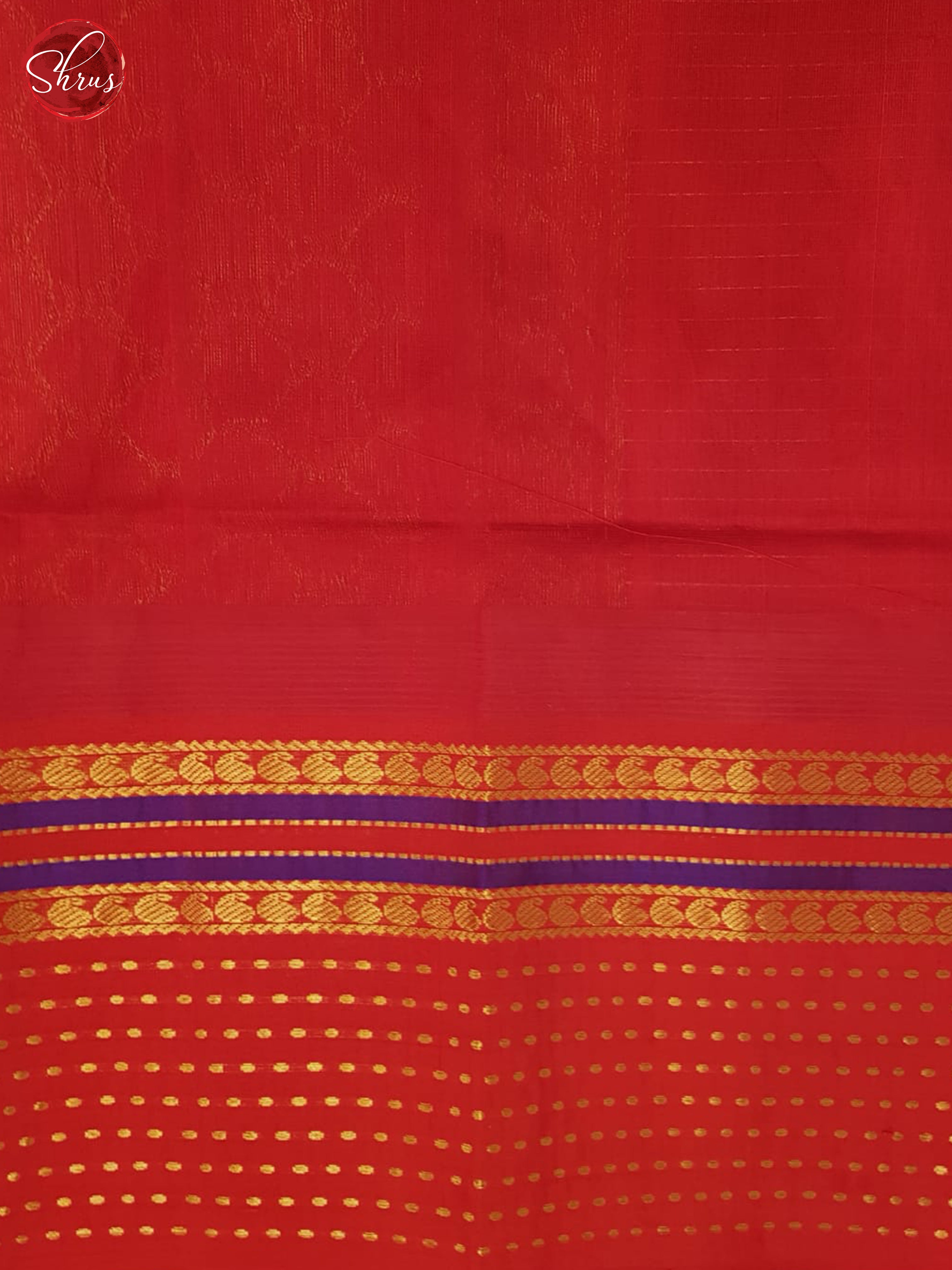 Green And Red- Silk Cotton Saree - Shop on ShrusEternity.com