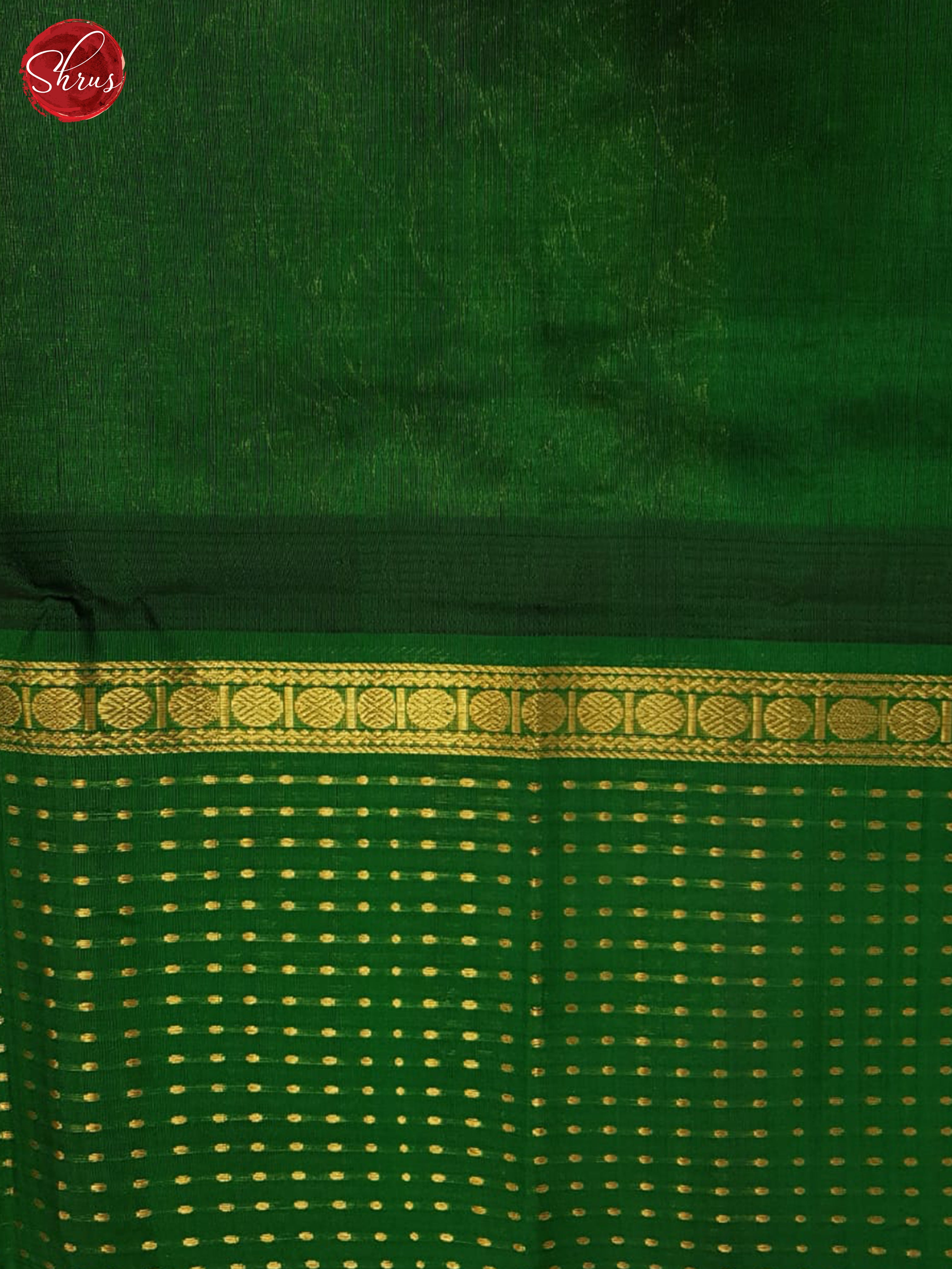 Orange And Green- Silk Cotton Saree - Shop on ShrusEternity.com