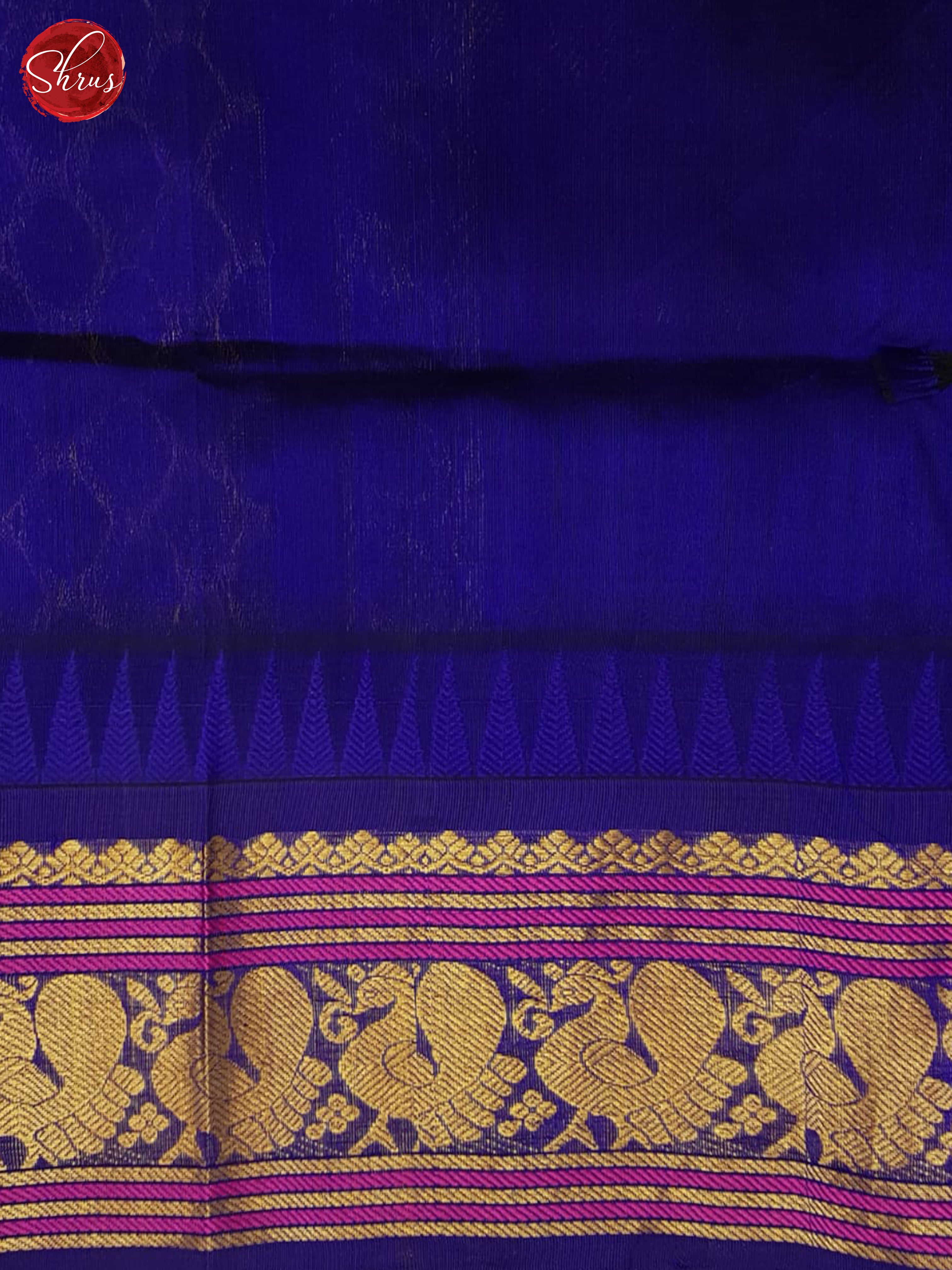 Light Blue And Blue- Silk cotton saree - Shop on ShrusEternity.com