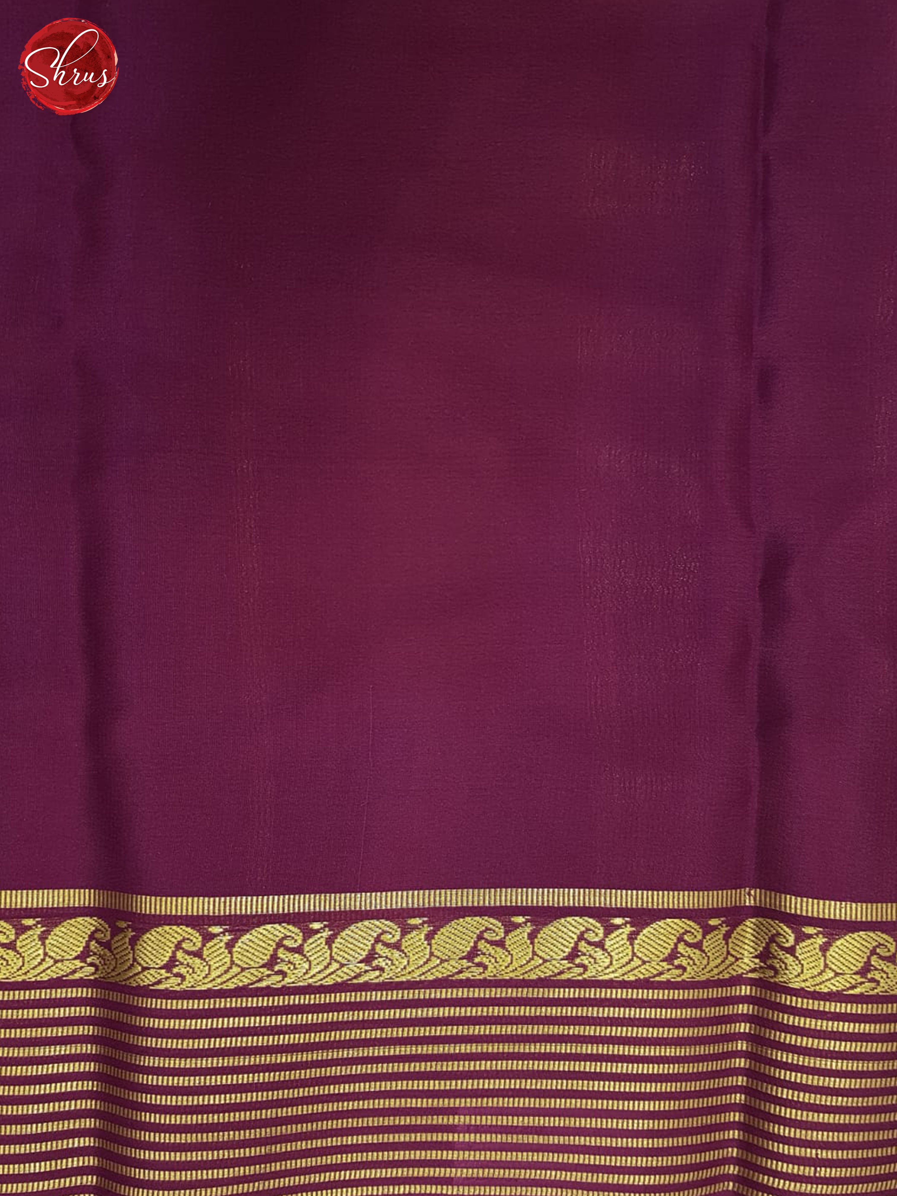 Green And Wine- Mysore Silk Saree - Shop on ShrusEternity.com