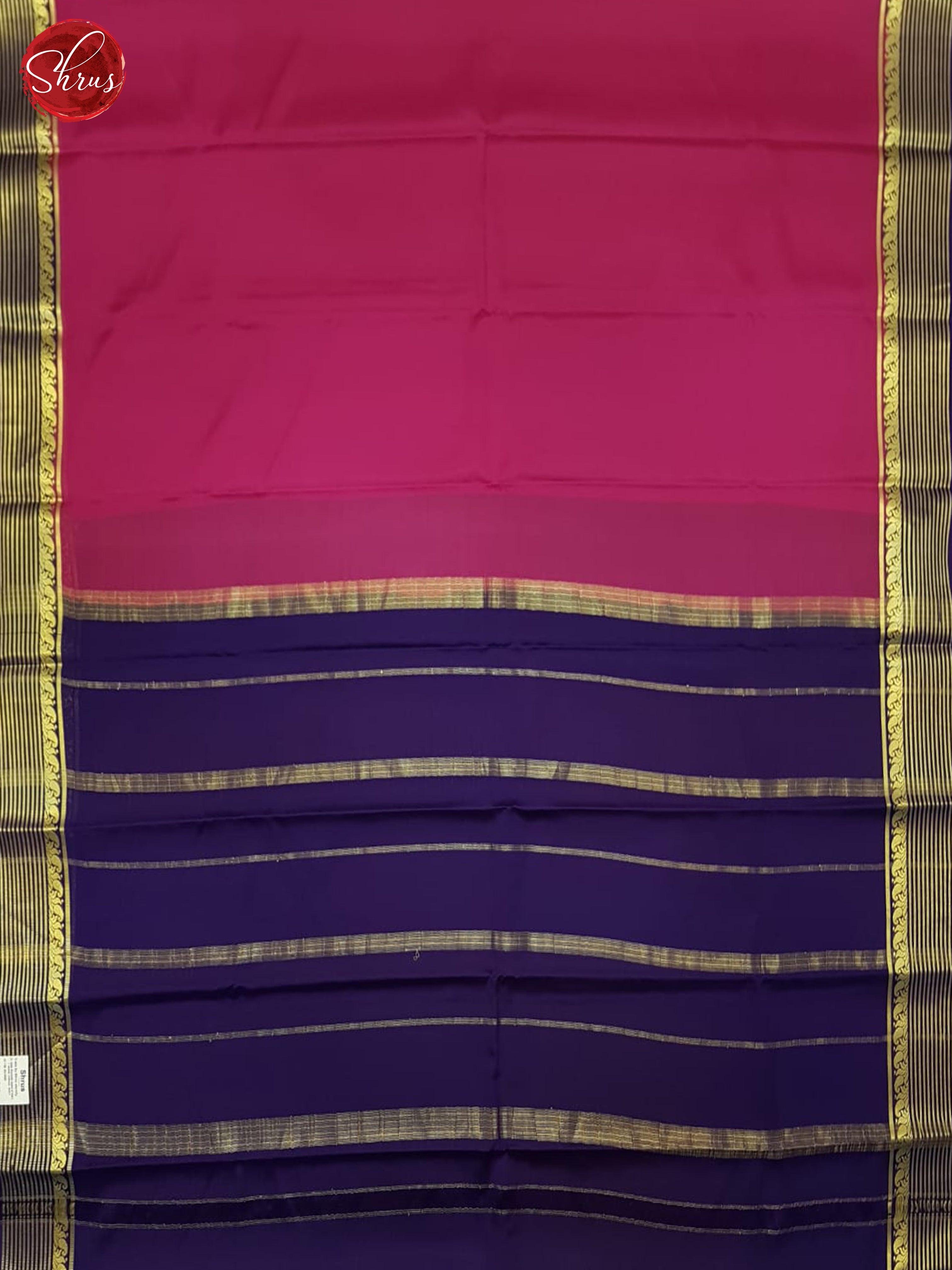 Pink And Blue- Mysore Silk Saree - Shop on ShrusEternity.com