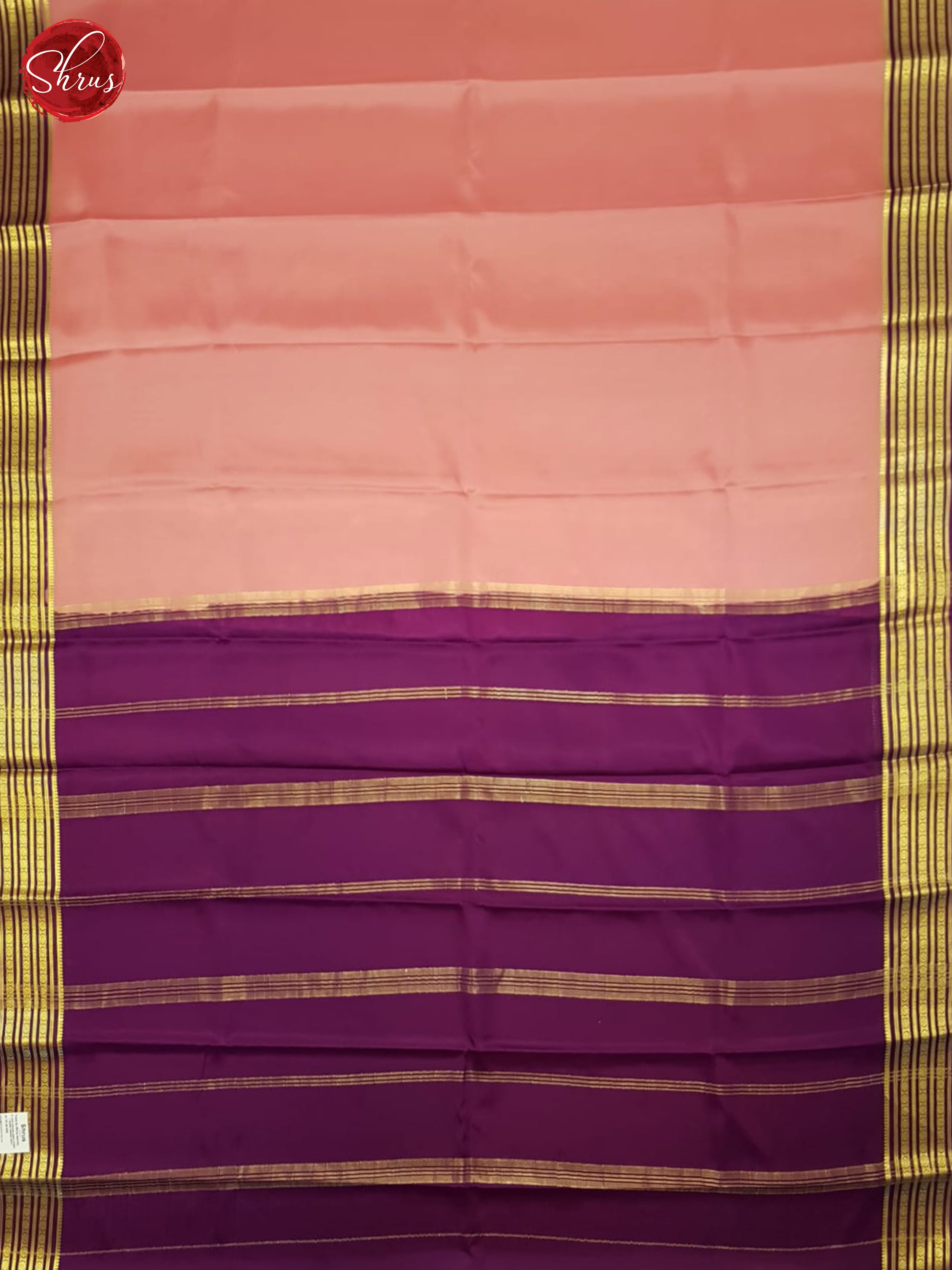 Pink And Wine- Mysore Silk Saree - Shop on ShrusEternity.com