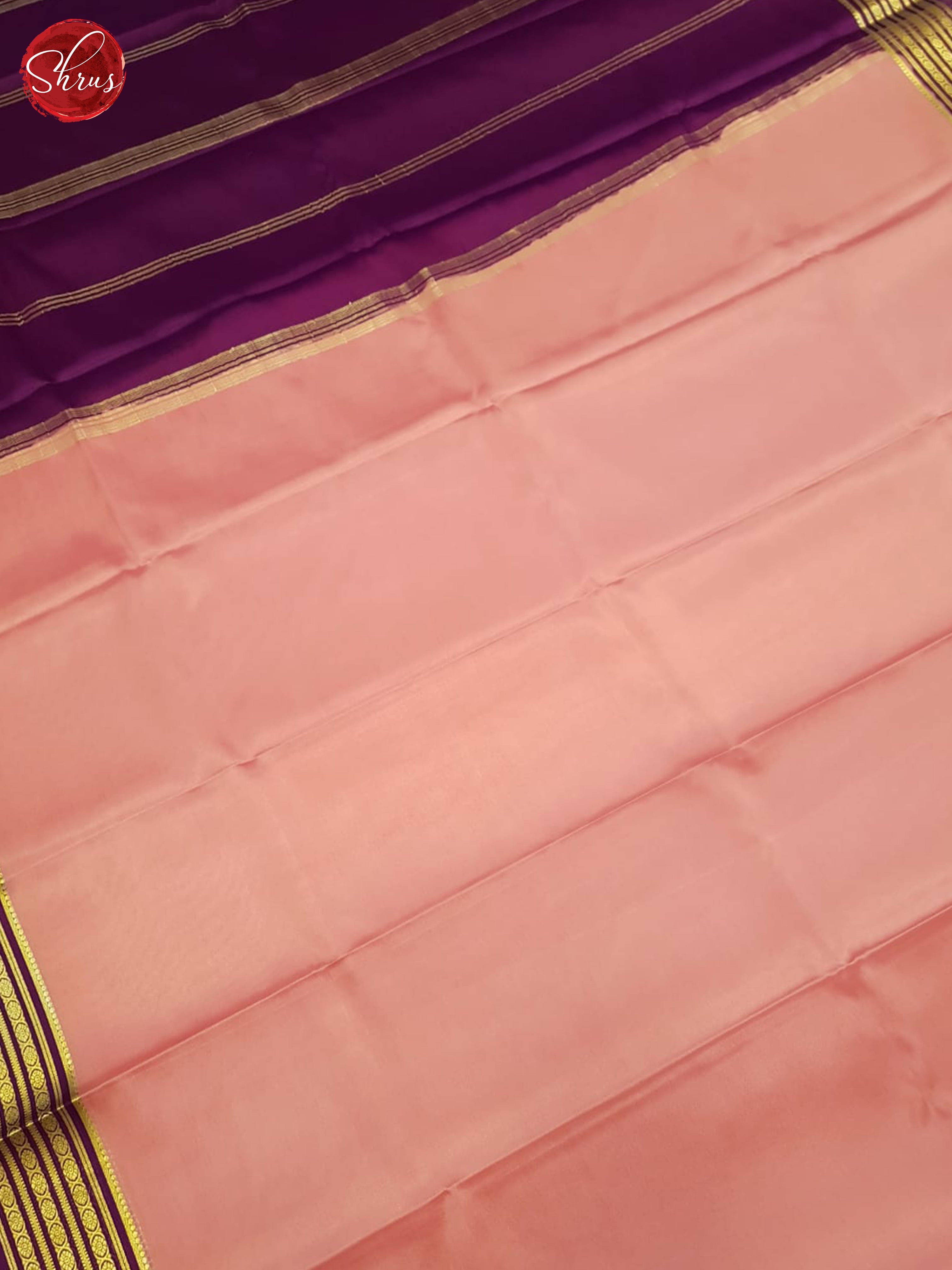 Pink And Wine- Mysore Silk Saree - Shop on ShrusEternity.com