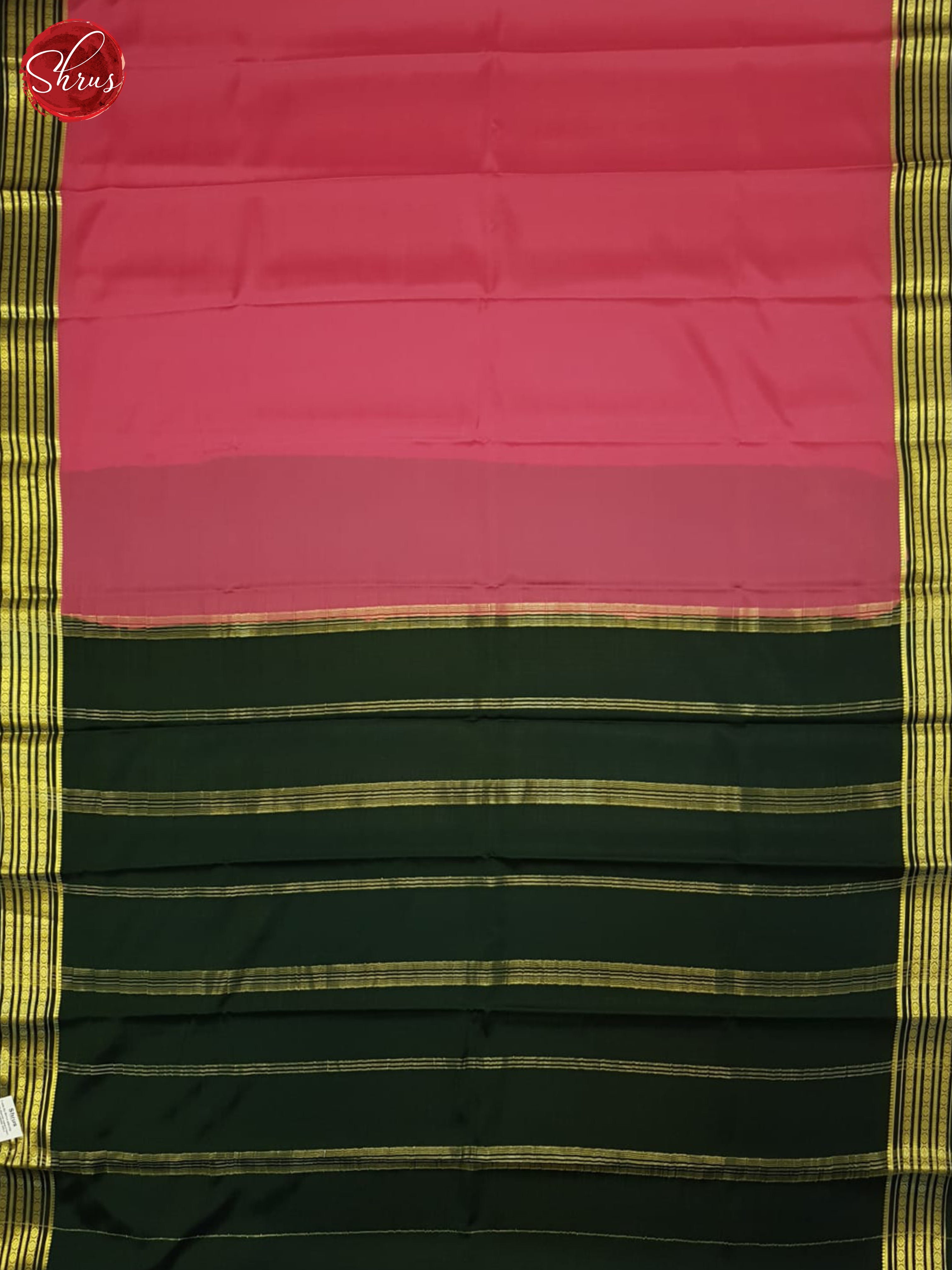 Pink And Green- Mysore Silk Saree - Shop on ShrusEternity.com