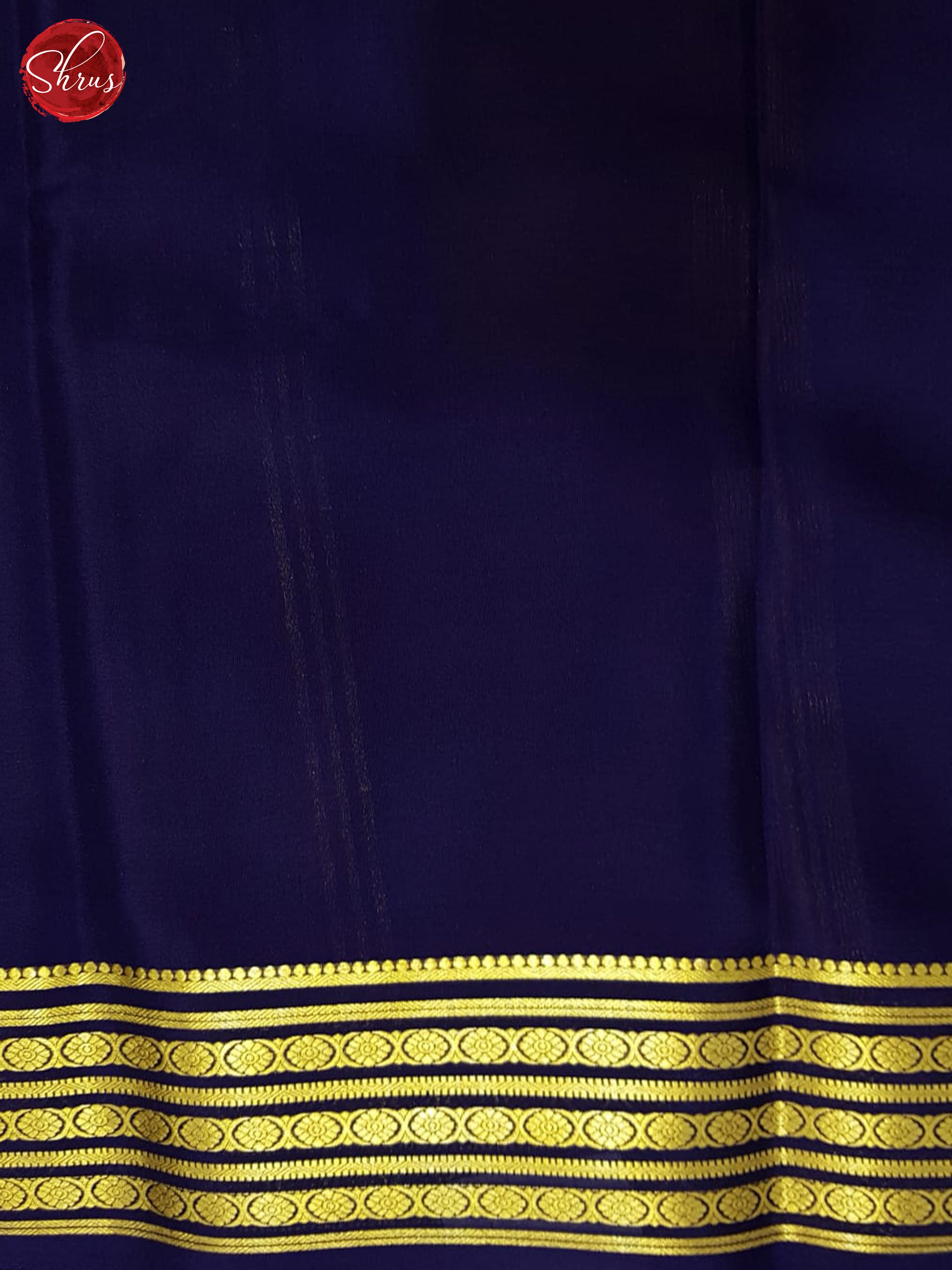 Blue & Navy Blue - Mysore Silk Saree - Shop on ShrusEternity.com