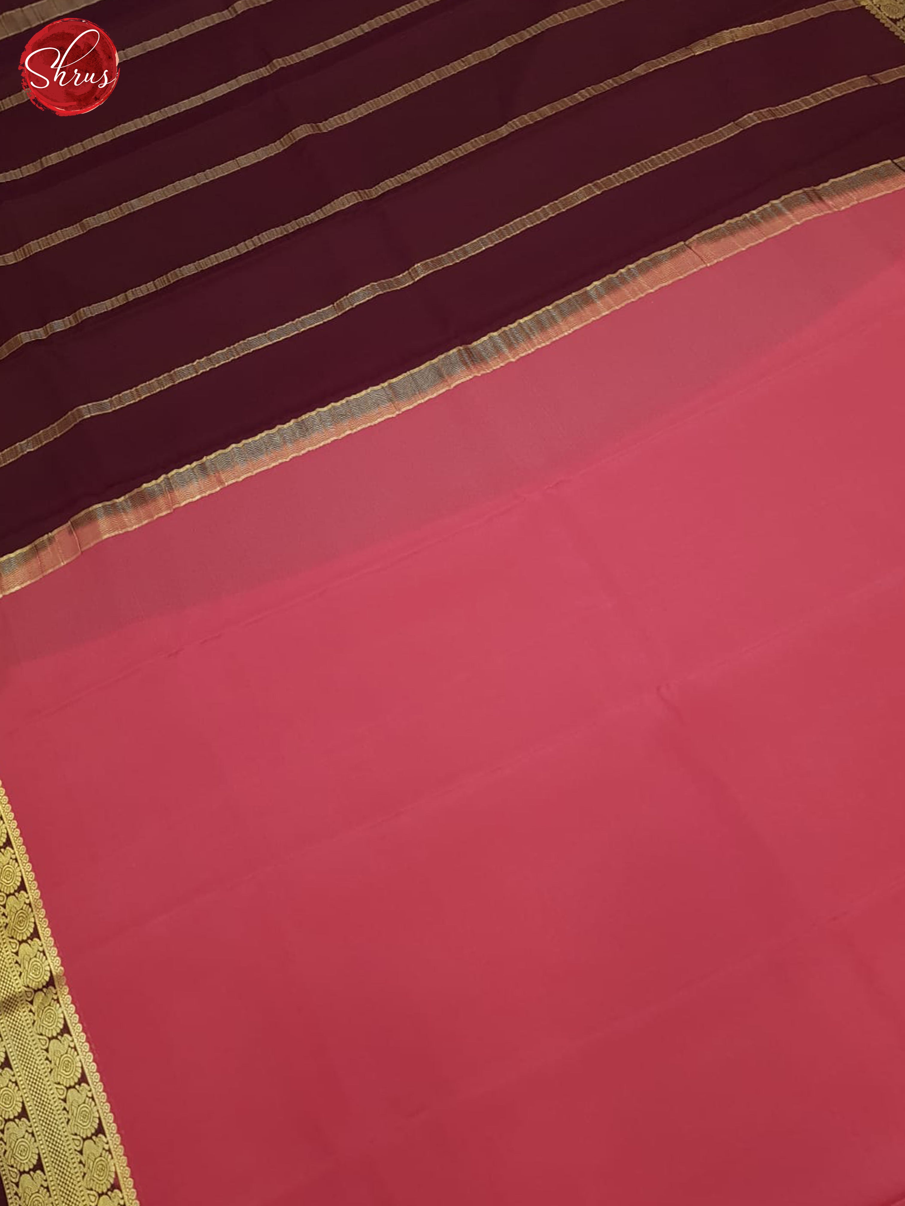 Pink And Brown- Mysore Silk Saree - Shop on ShrusEternity.com