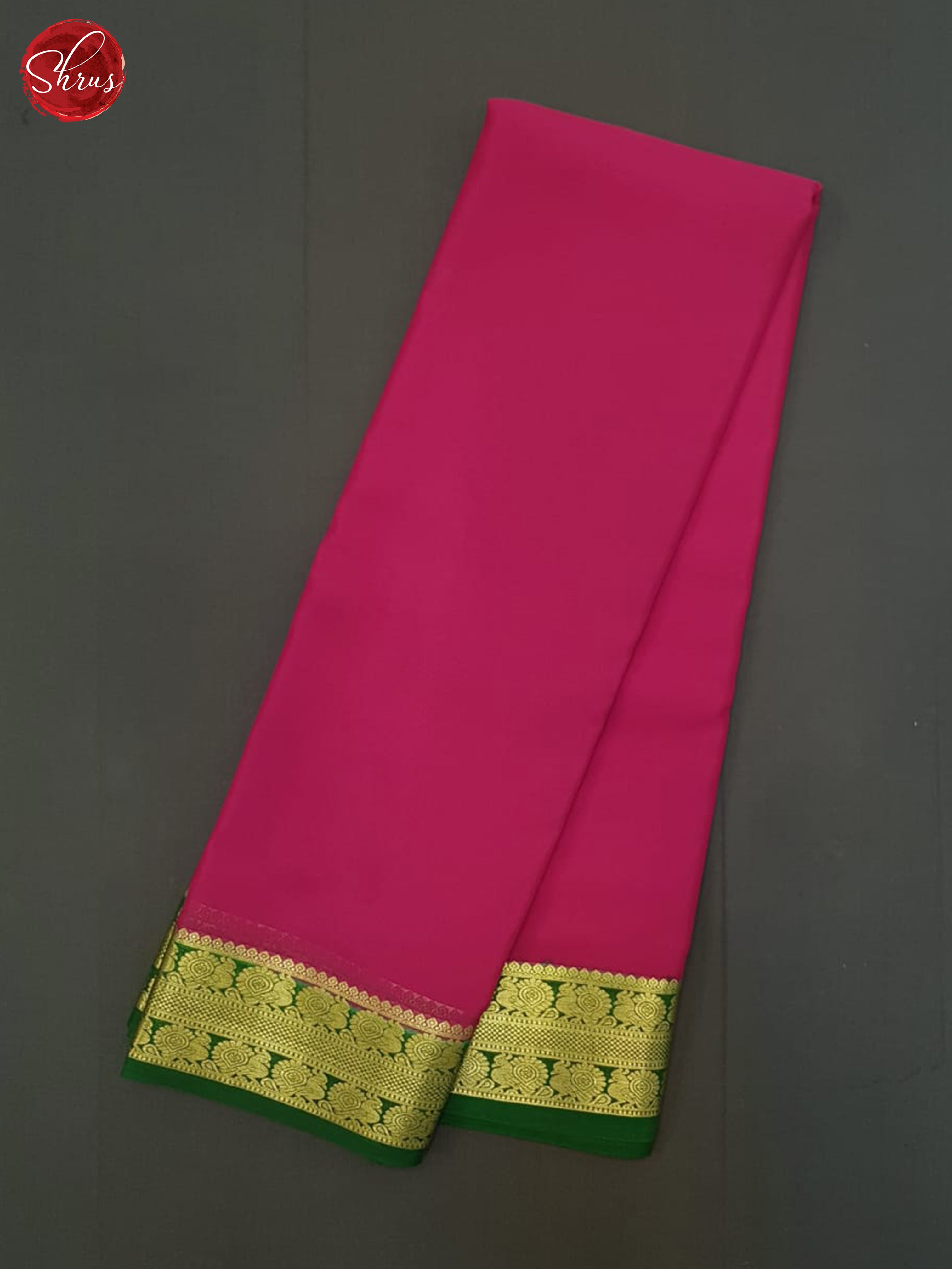Pink And Green- Mysore Silk Saree - Shop on ShrusEternity.com