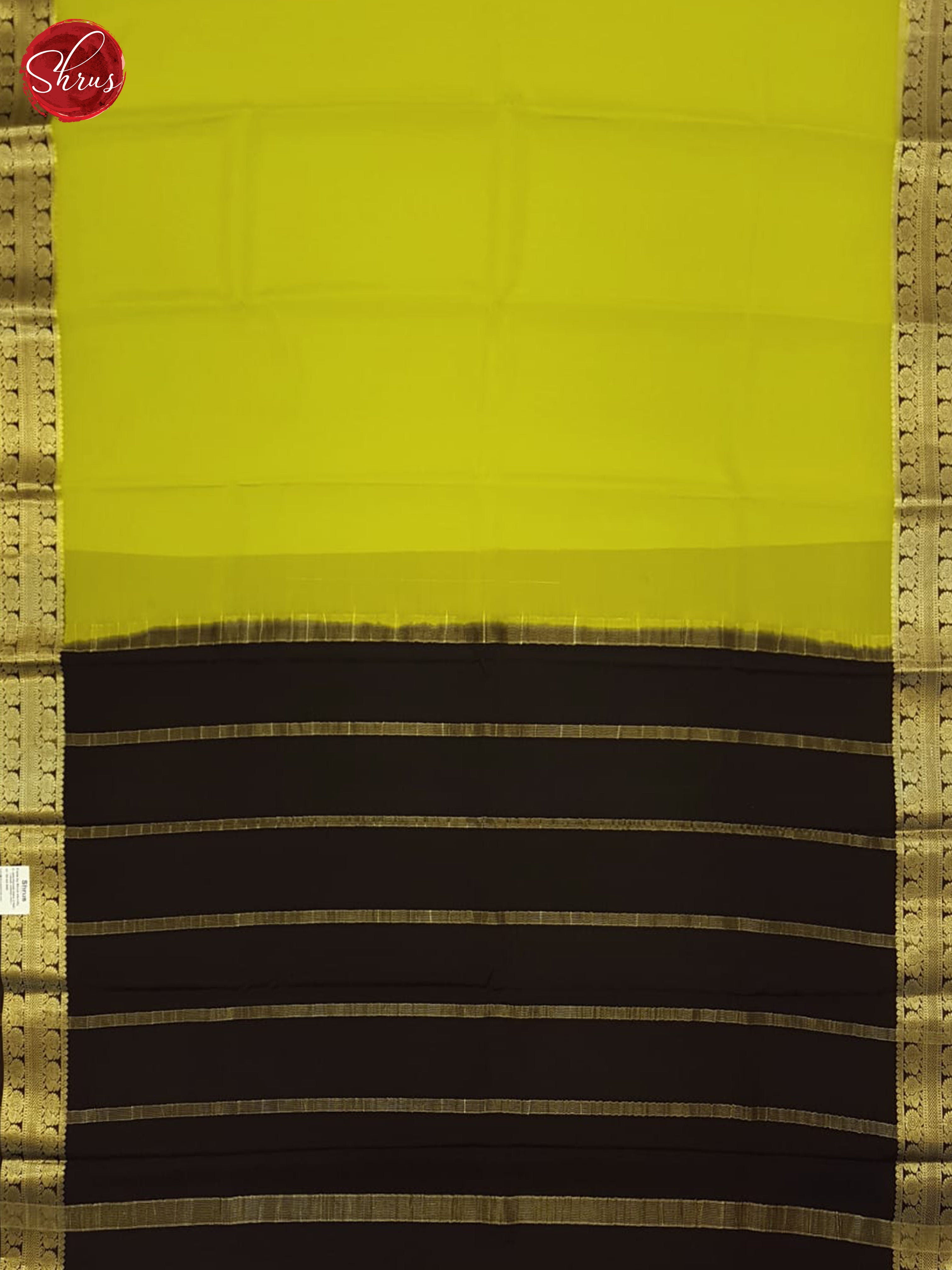 Green And Black- Mysore Silk Saree - Shop on ShrusEternity.com