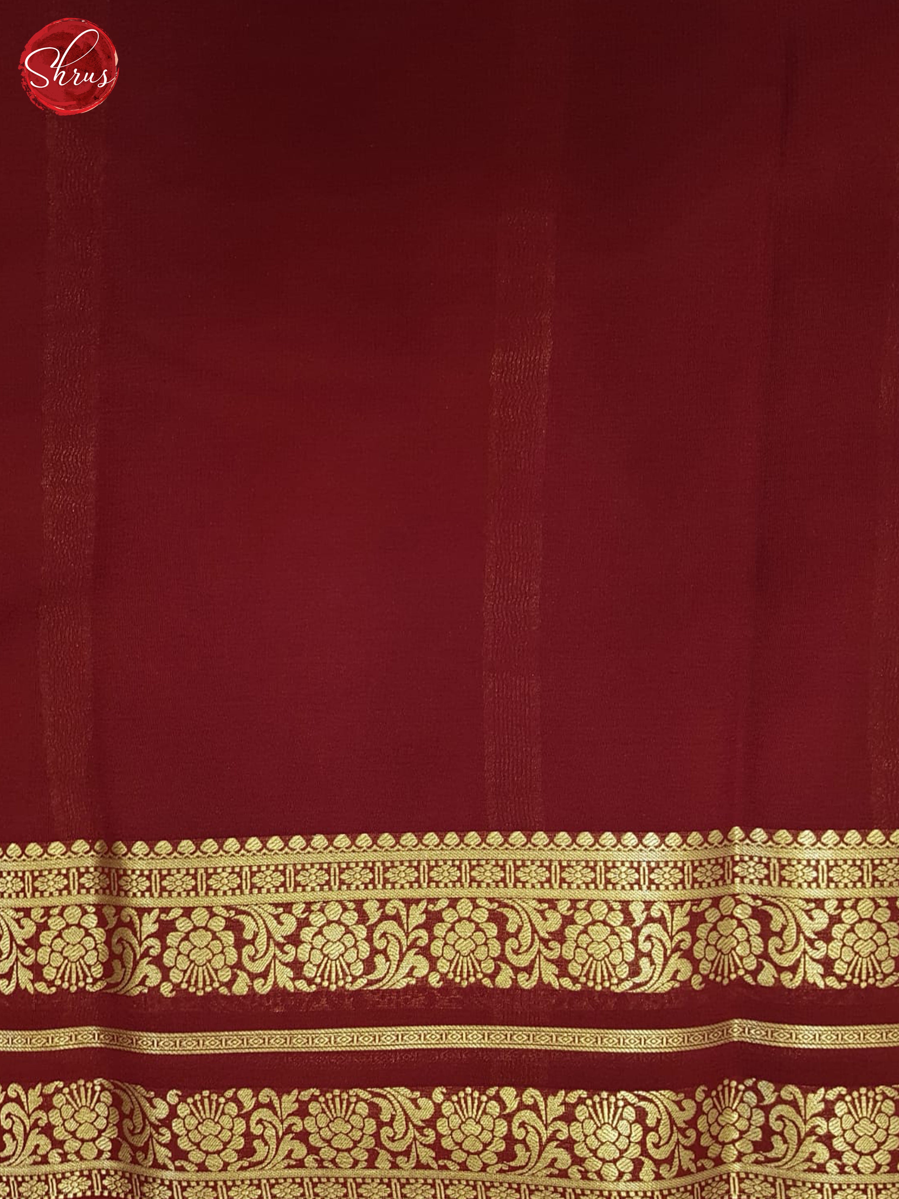 Brown And Maroon- Mysore silk Saree - Shop on ShrusEternity.com