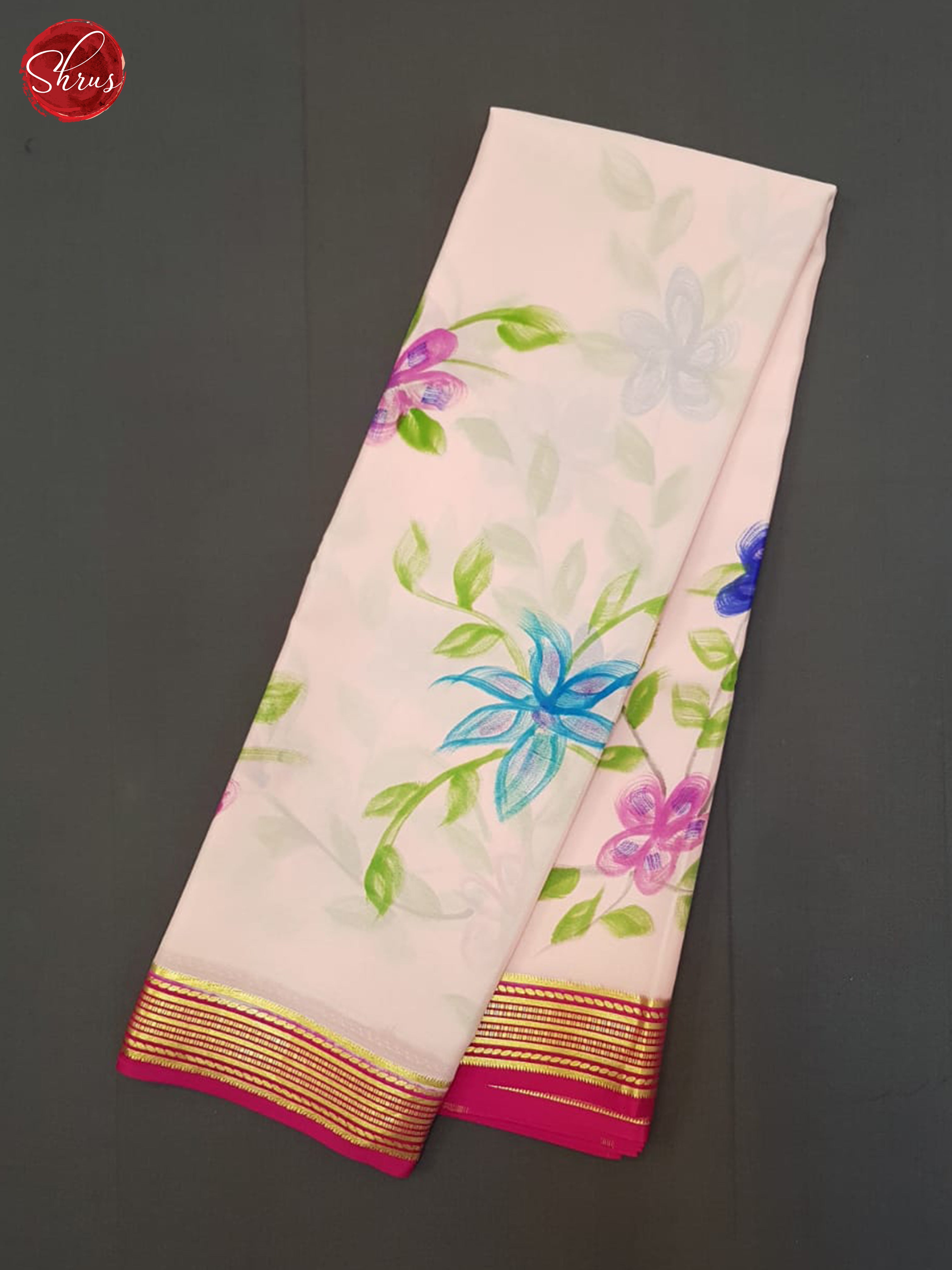 Baby Pink And Pink- Mysore Silk Saree - Shop on ShrusEternity.com