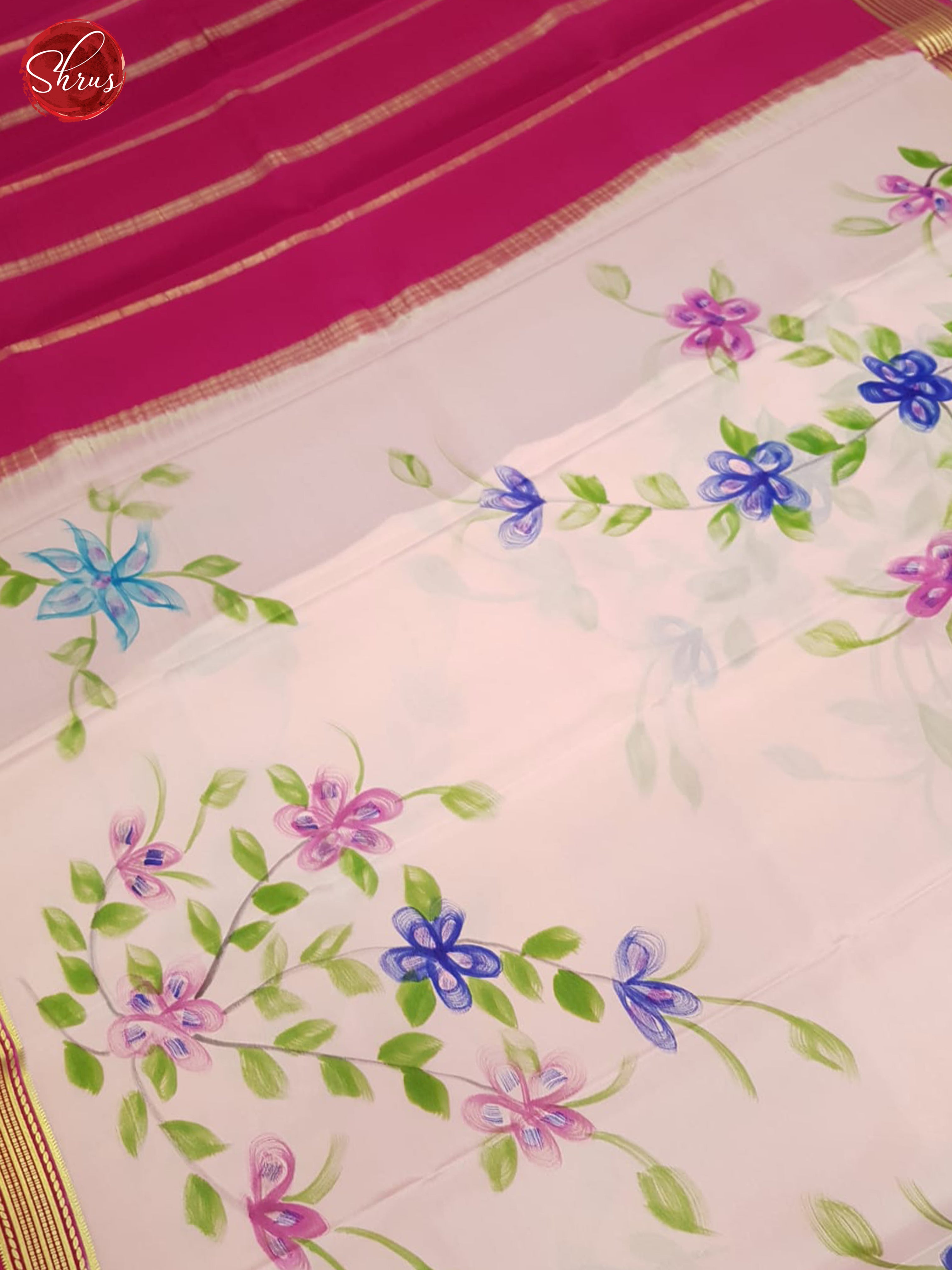 Baby Pink And Pink- Mysore Silk Saree - Shop on ShrusEternity.com