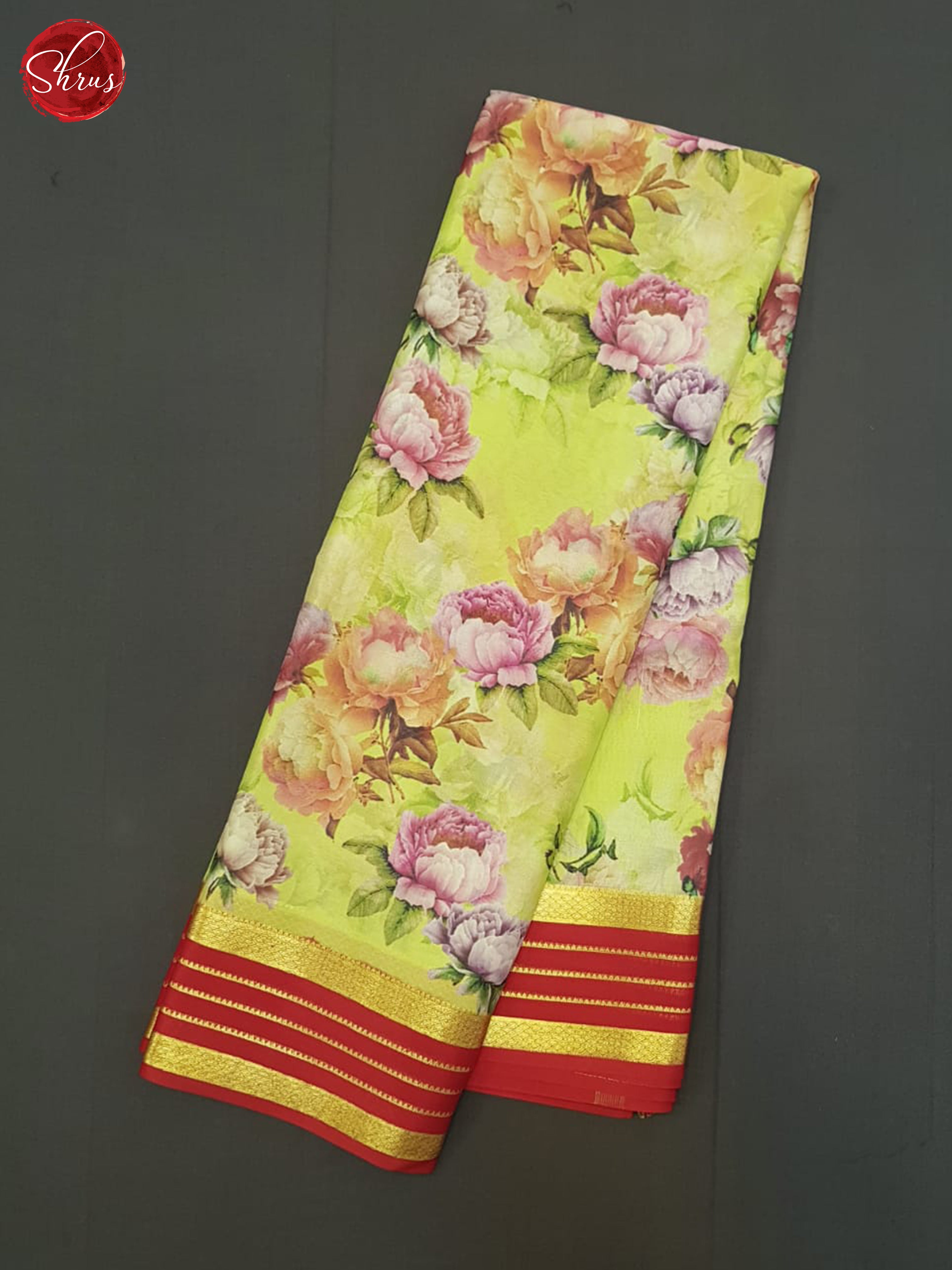 Green And Red- Mysore Silk Saree - Shop on ShrusEternity.com